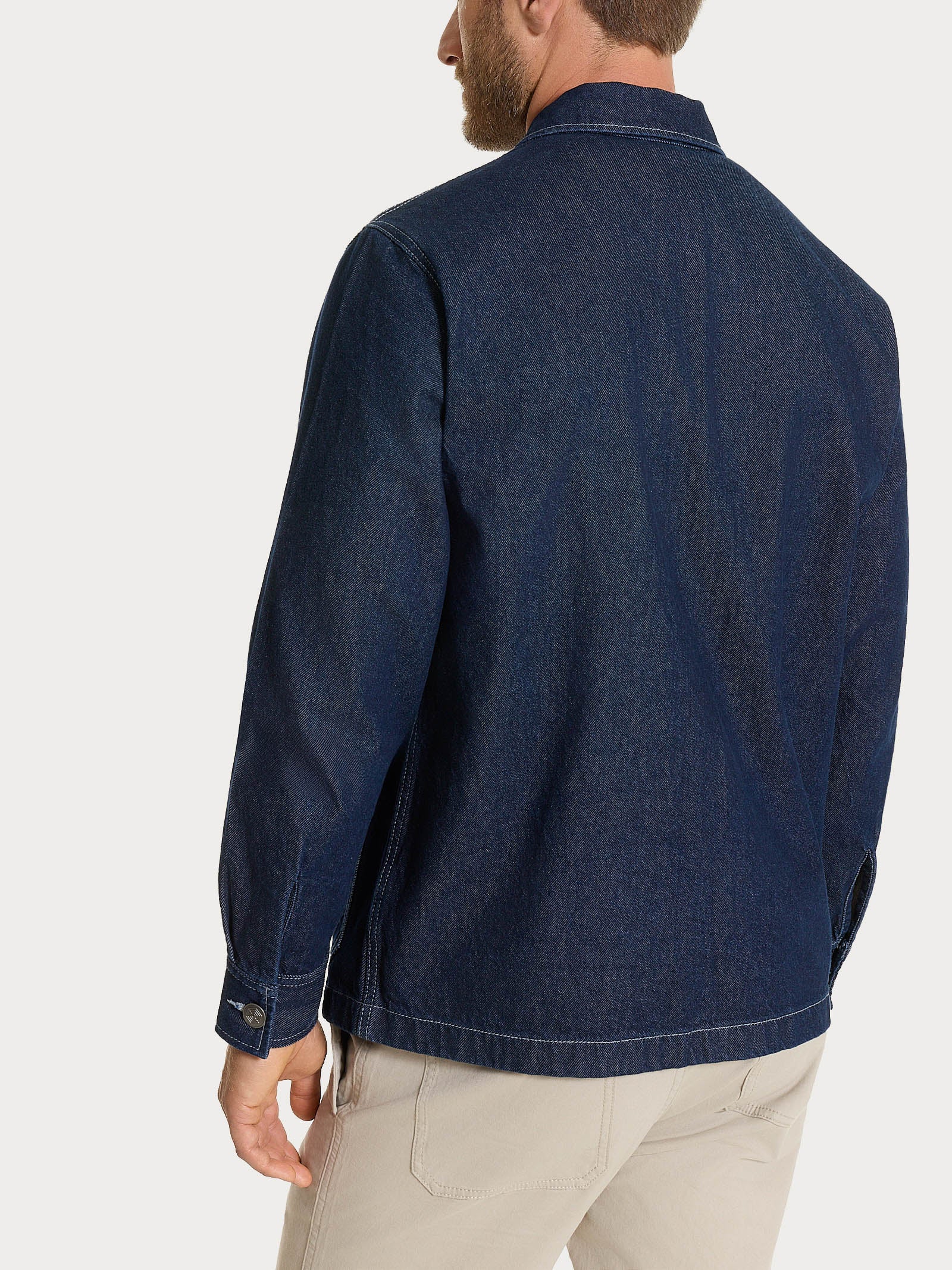 Giacca corta Utility in Raw Denim  - Dark Navy - Image 2
