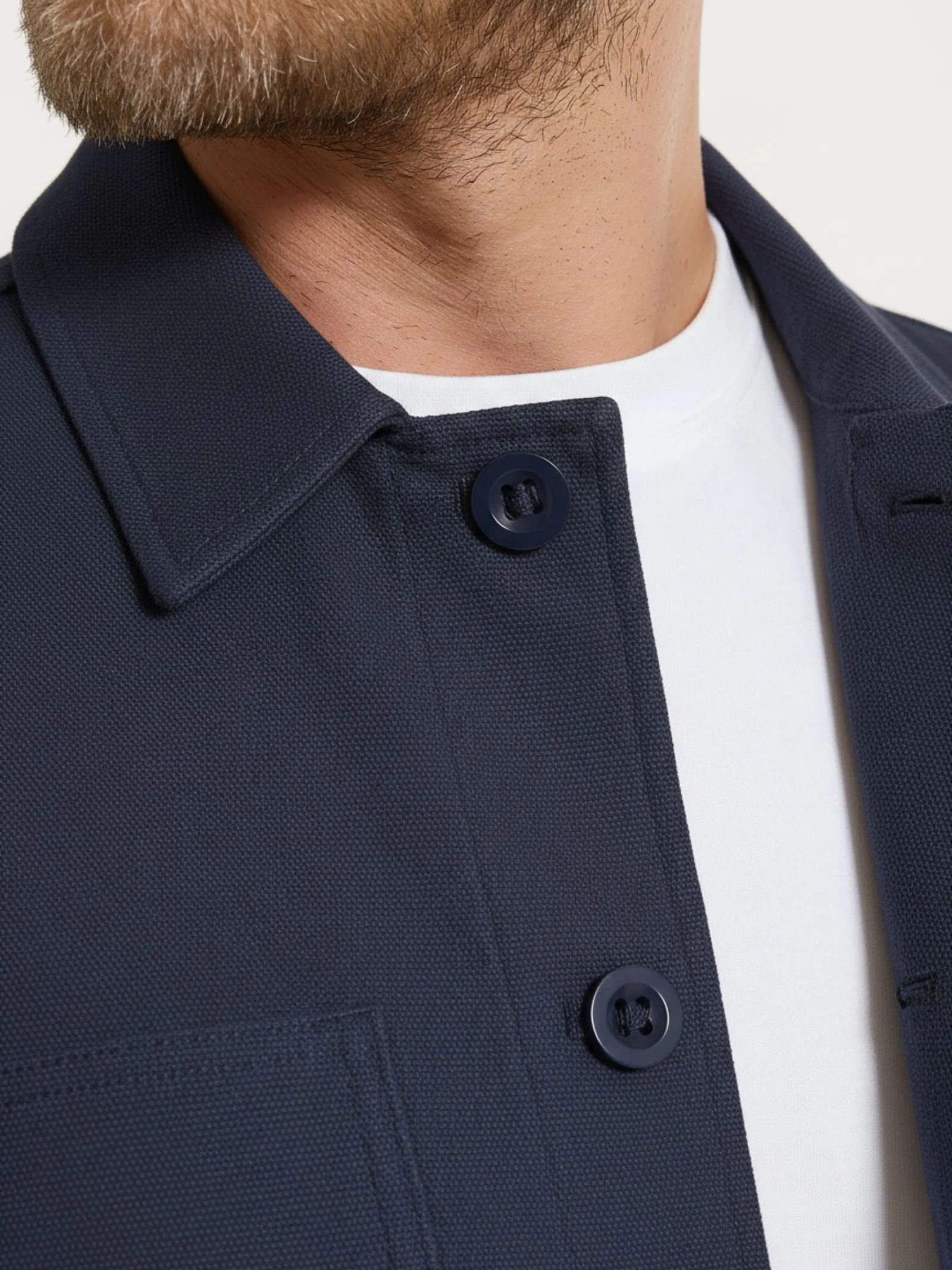Giacca utility corta in Canvas Stretch - Outer Space - Image 3