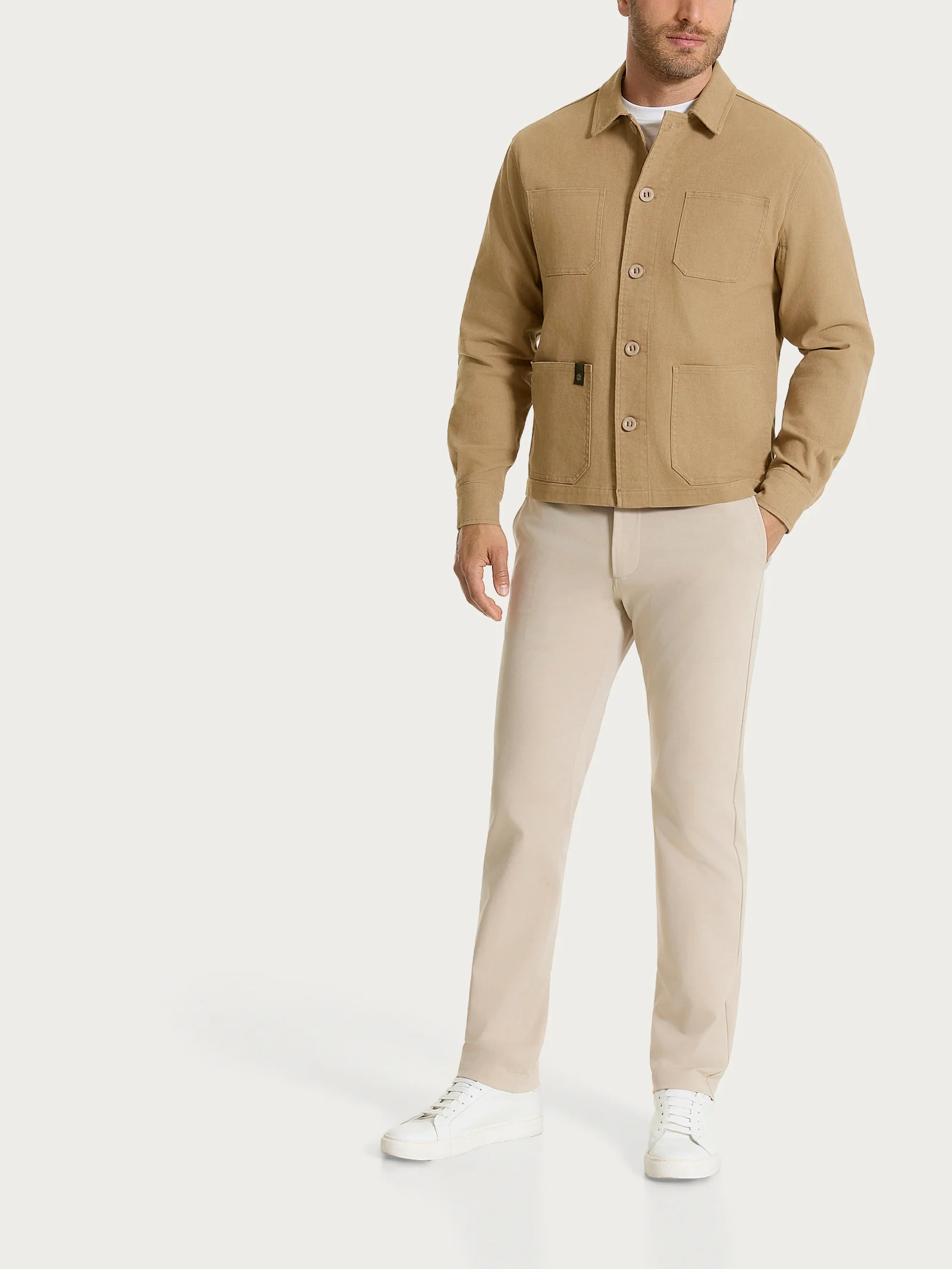 Giacca utility corta in Canvas Stretch - Tiger's Eye - Image 10