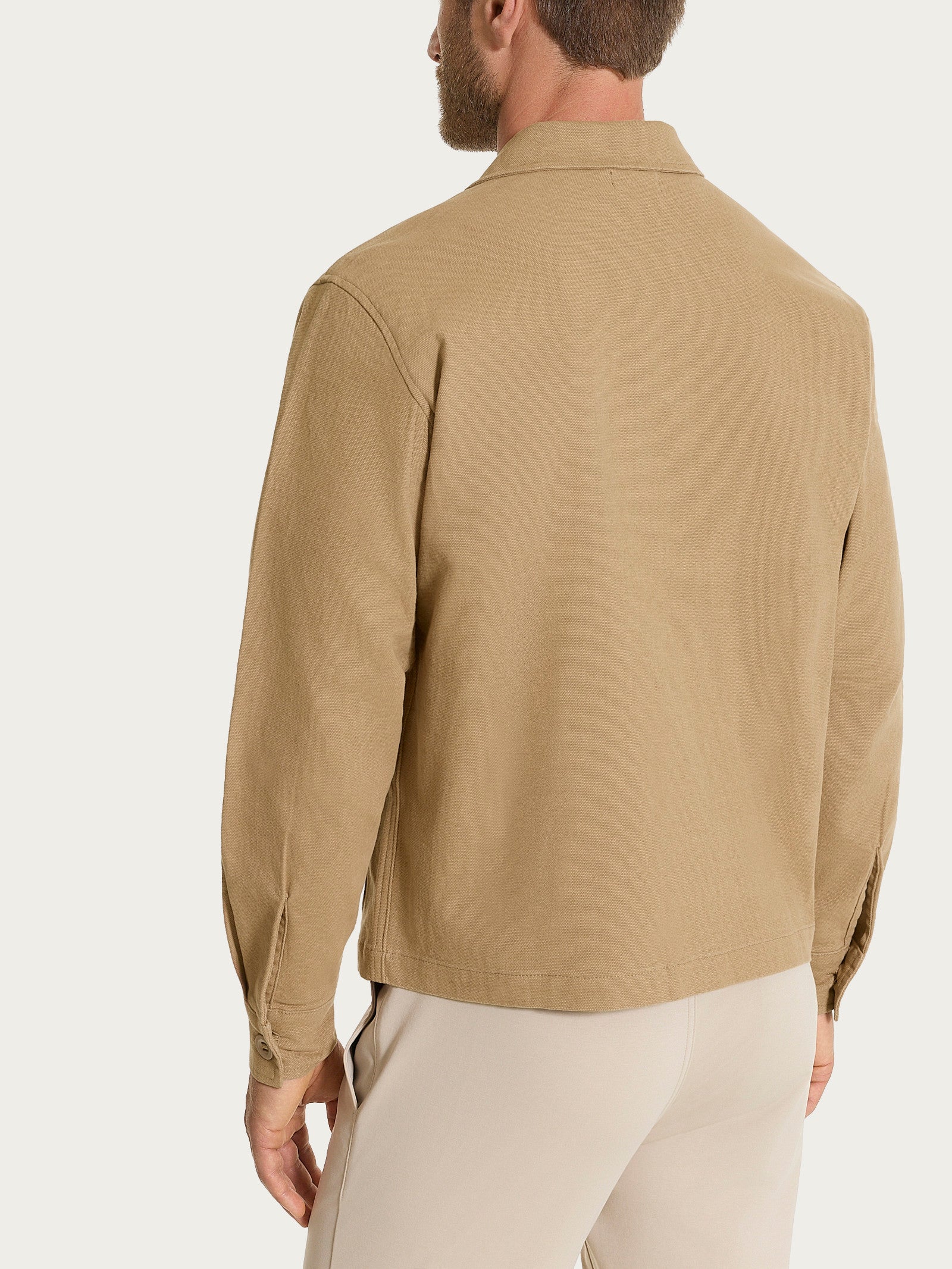 Giacca utility corta in Canvas Stretch - Tiger's Eye - Image 2
