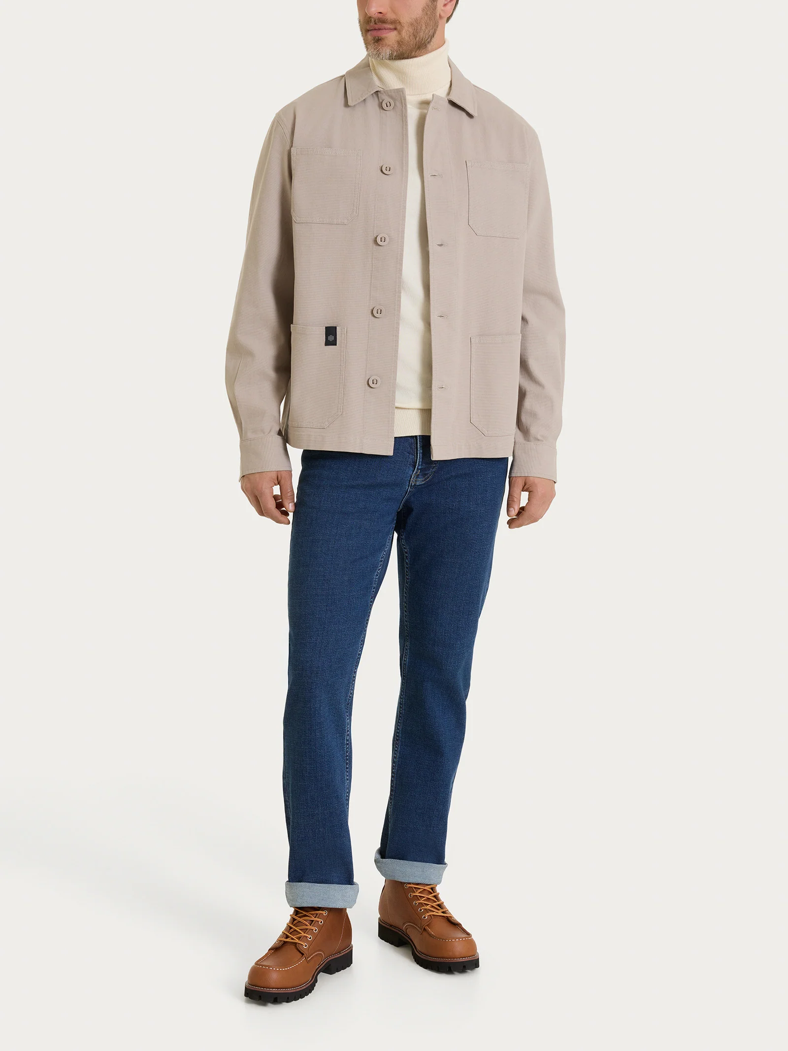 Giacca utility corta in Canvas Stretch - String - Image 10