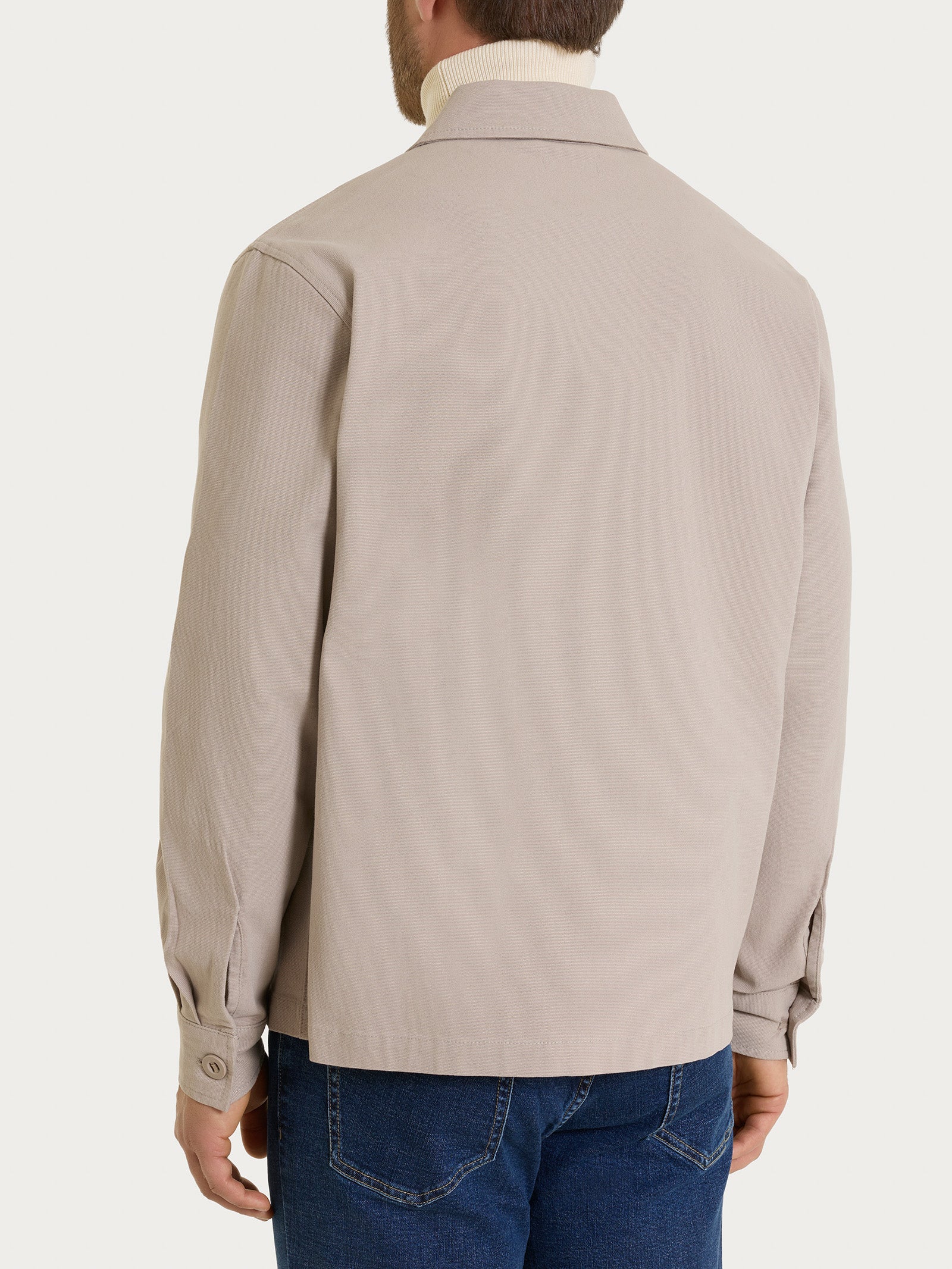 Giacca utility corta in Canvas Stretch - String - Image 4