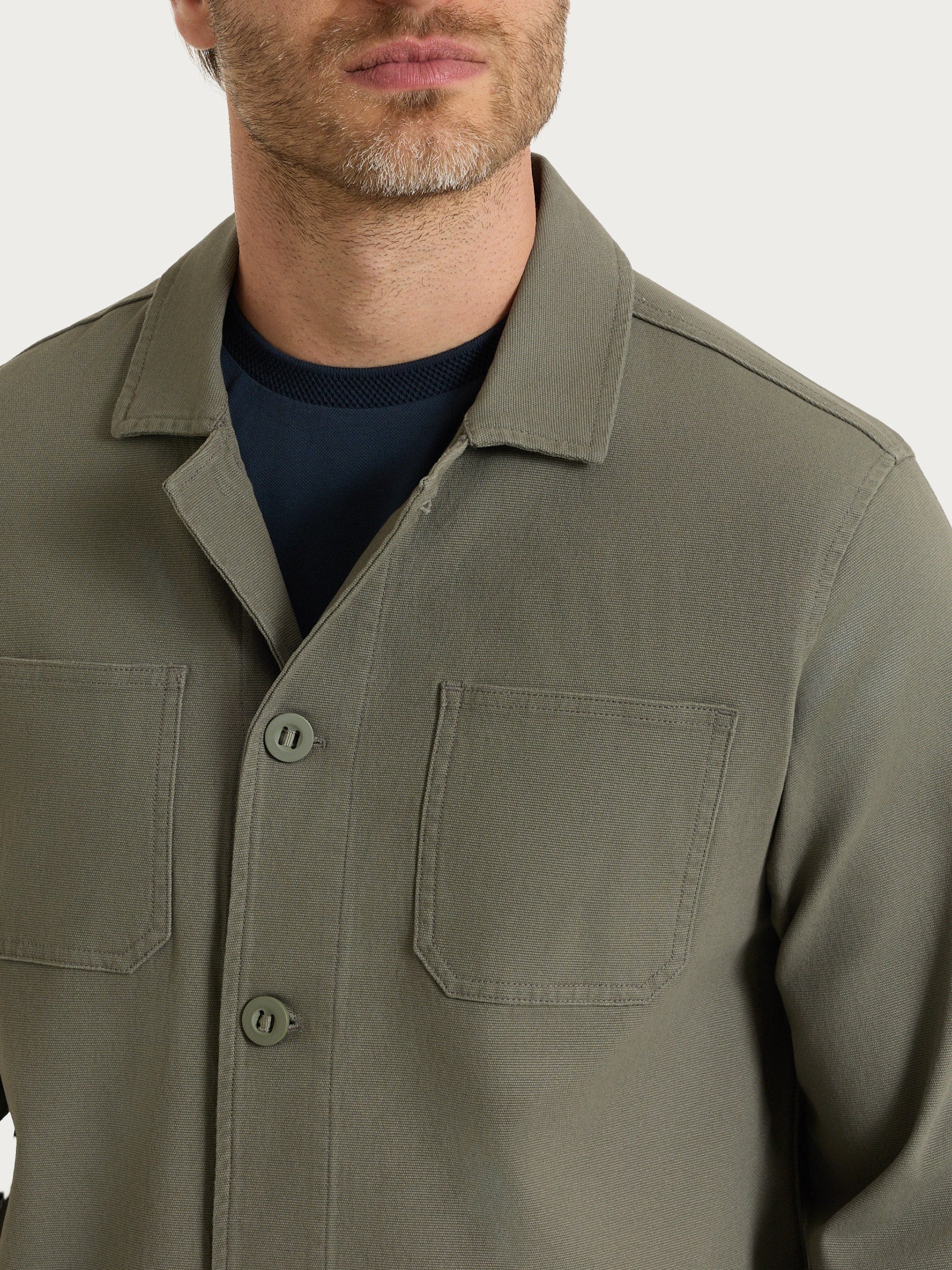 Giacca utility corta in Canvas Stretch - Seagrass - Image 4