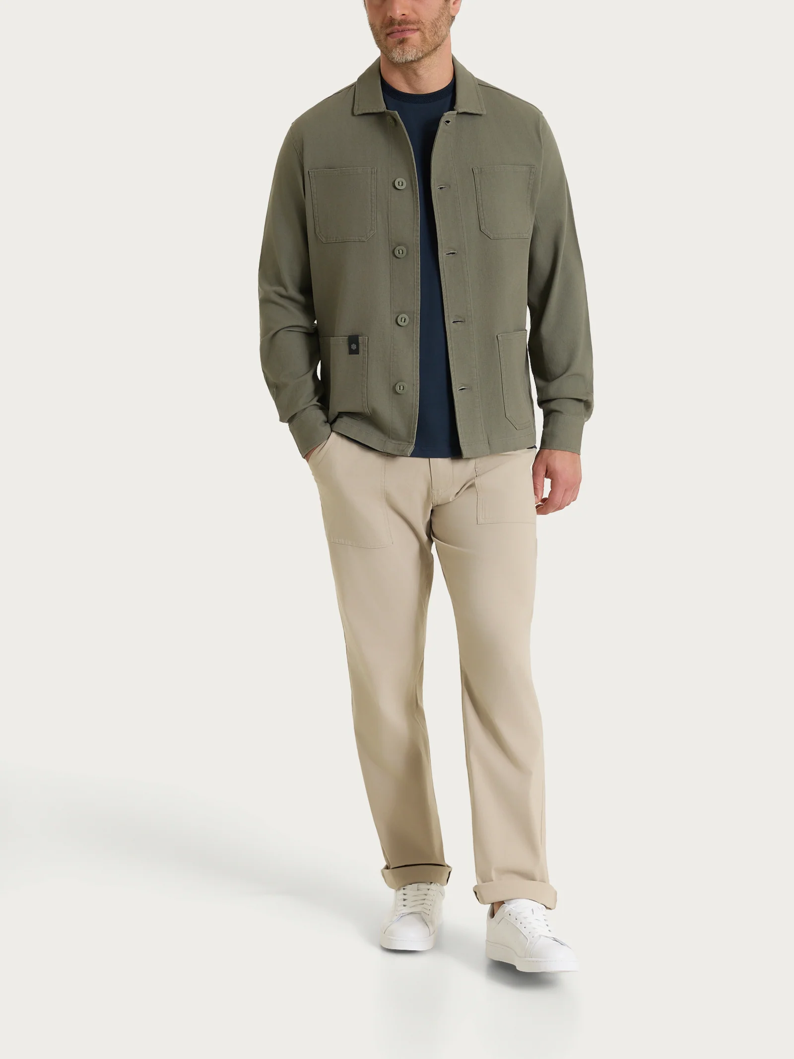 Giacca utility corta in Canvas Stretch - Seagrass - Image 5