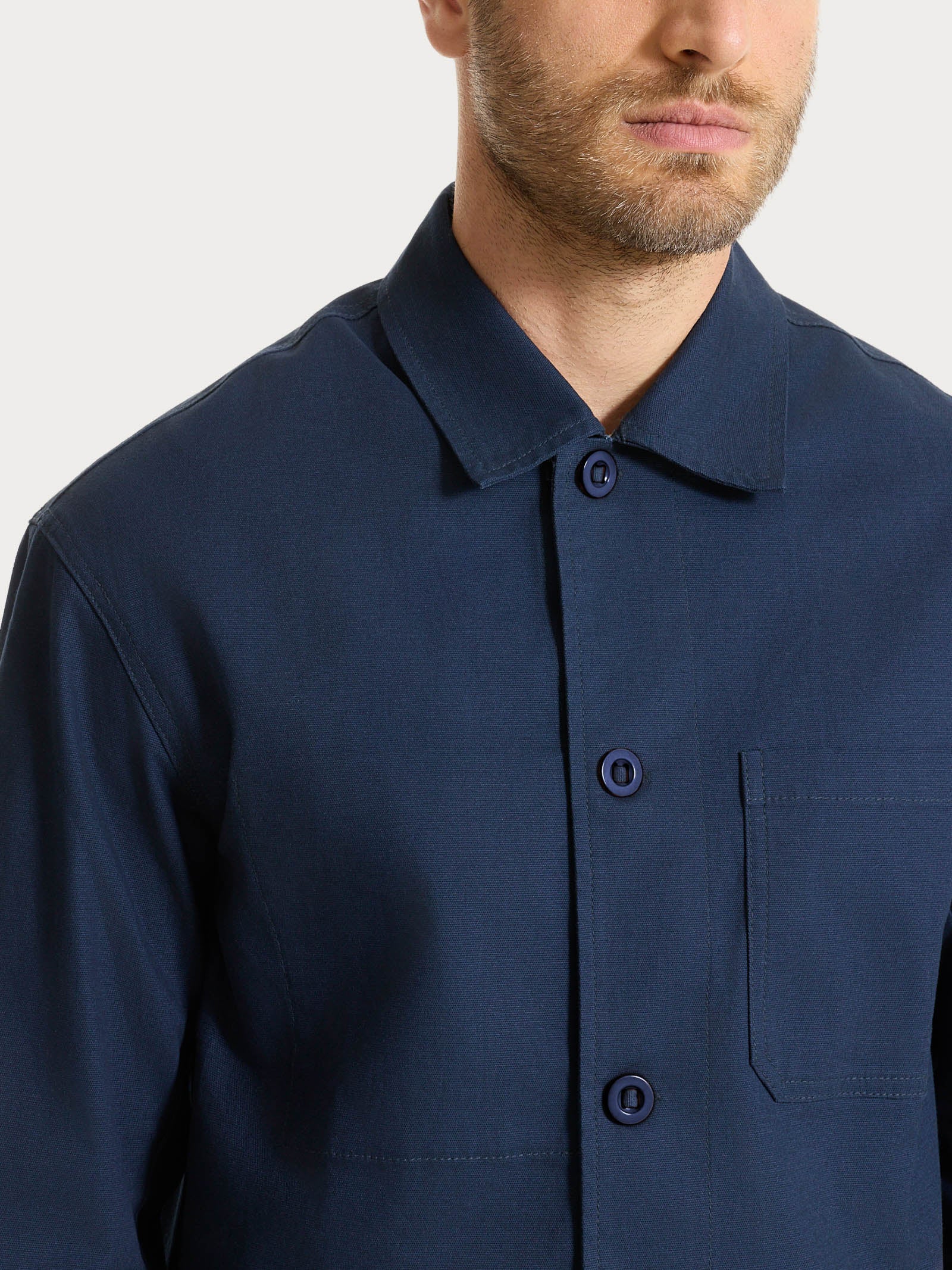 Giacca utility in Canvas Stretch - Outer Space - Image 3