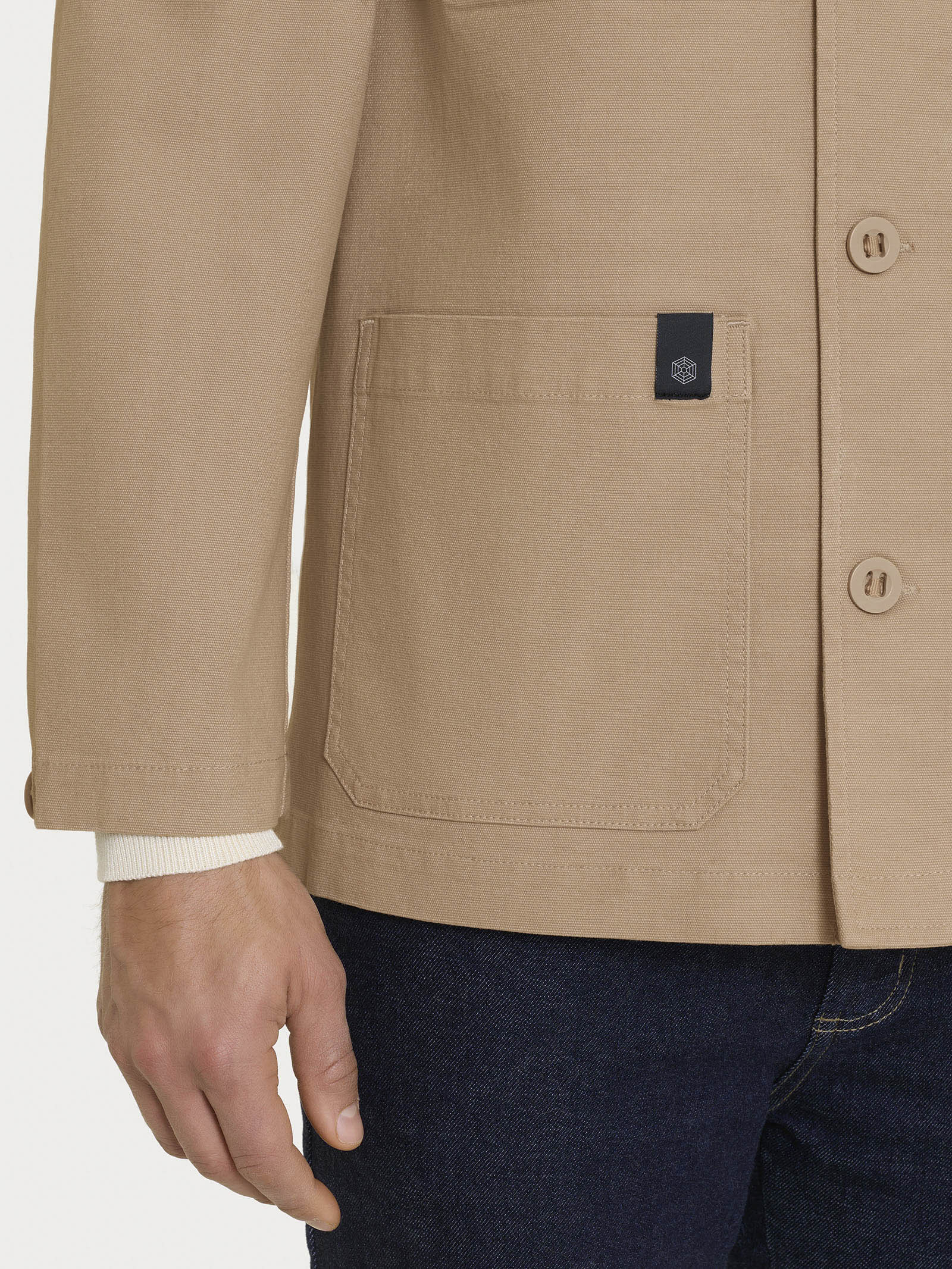 Giacca utility in Canvas Stretch - Tiger's Eye - Image 4