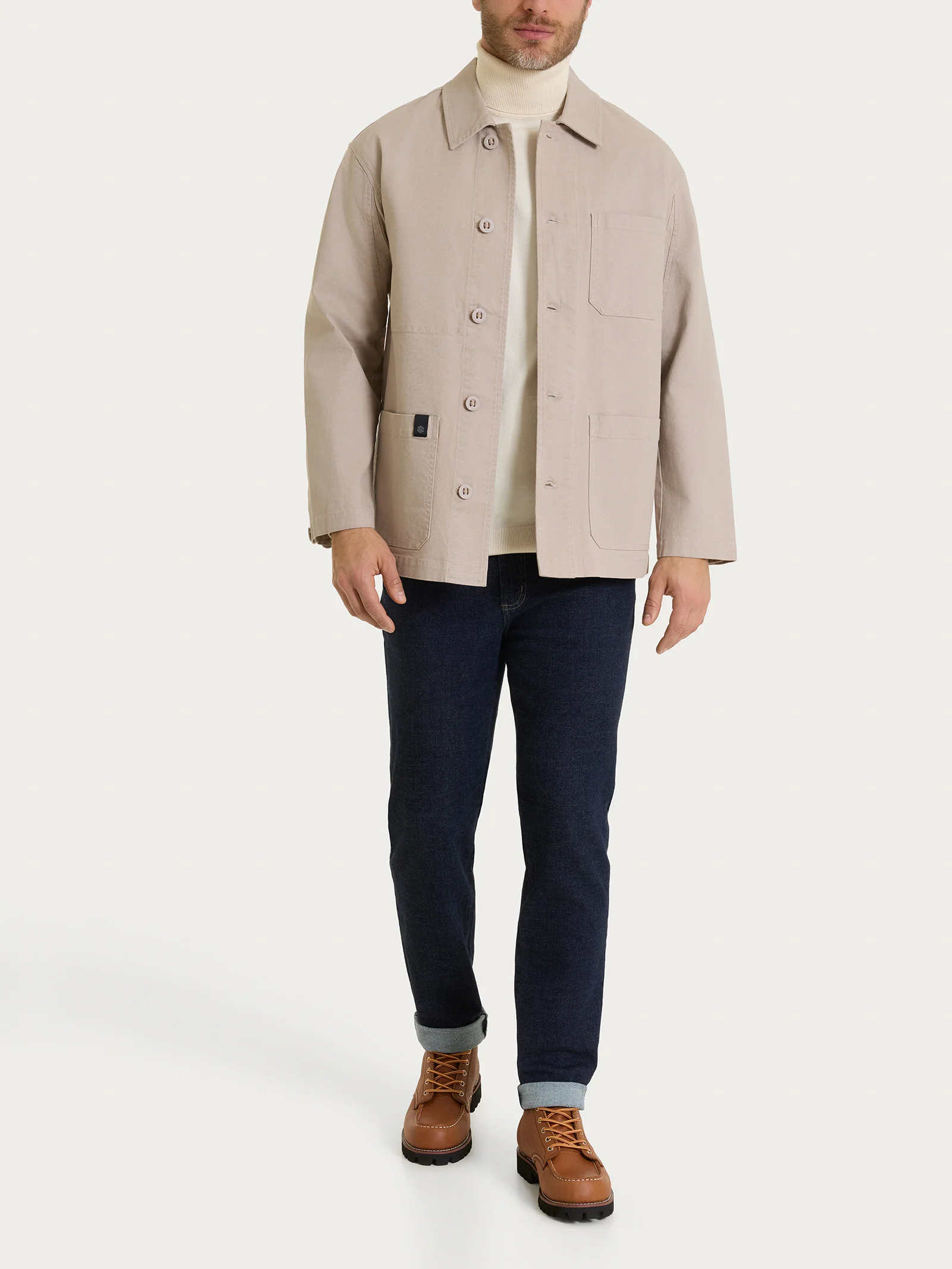 Giacca utility in Canvas Stretch - String - Image 7