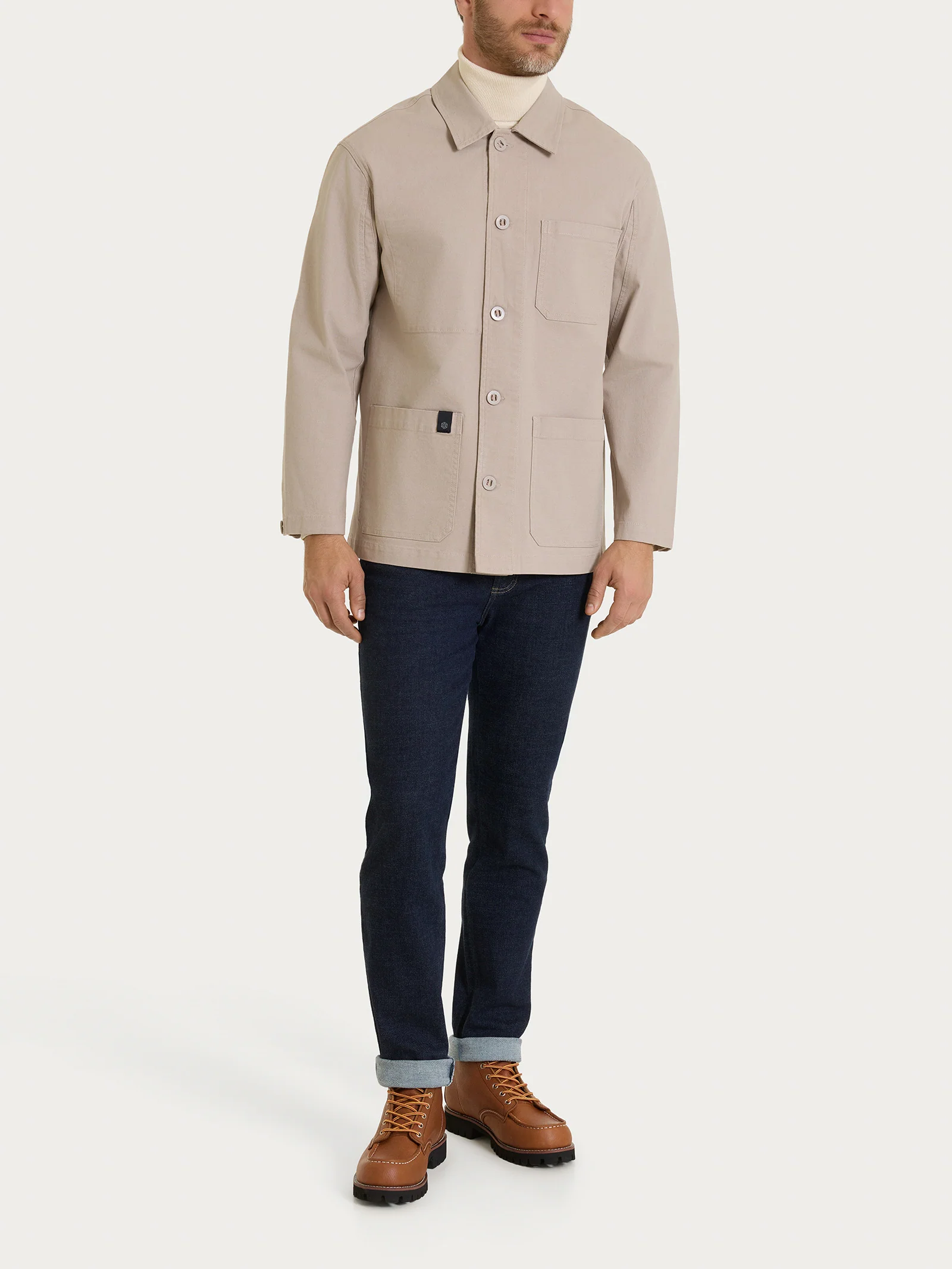 Giacca utility in Canvas Stretch - String - Image 8