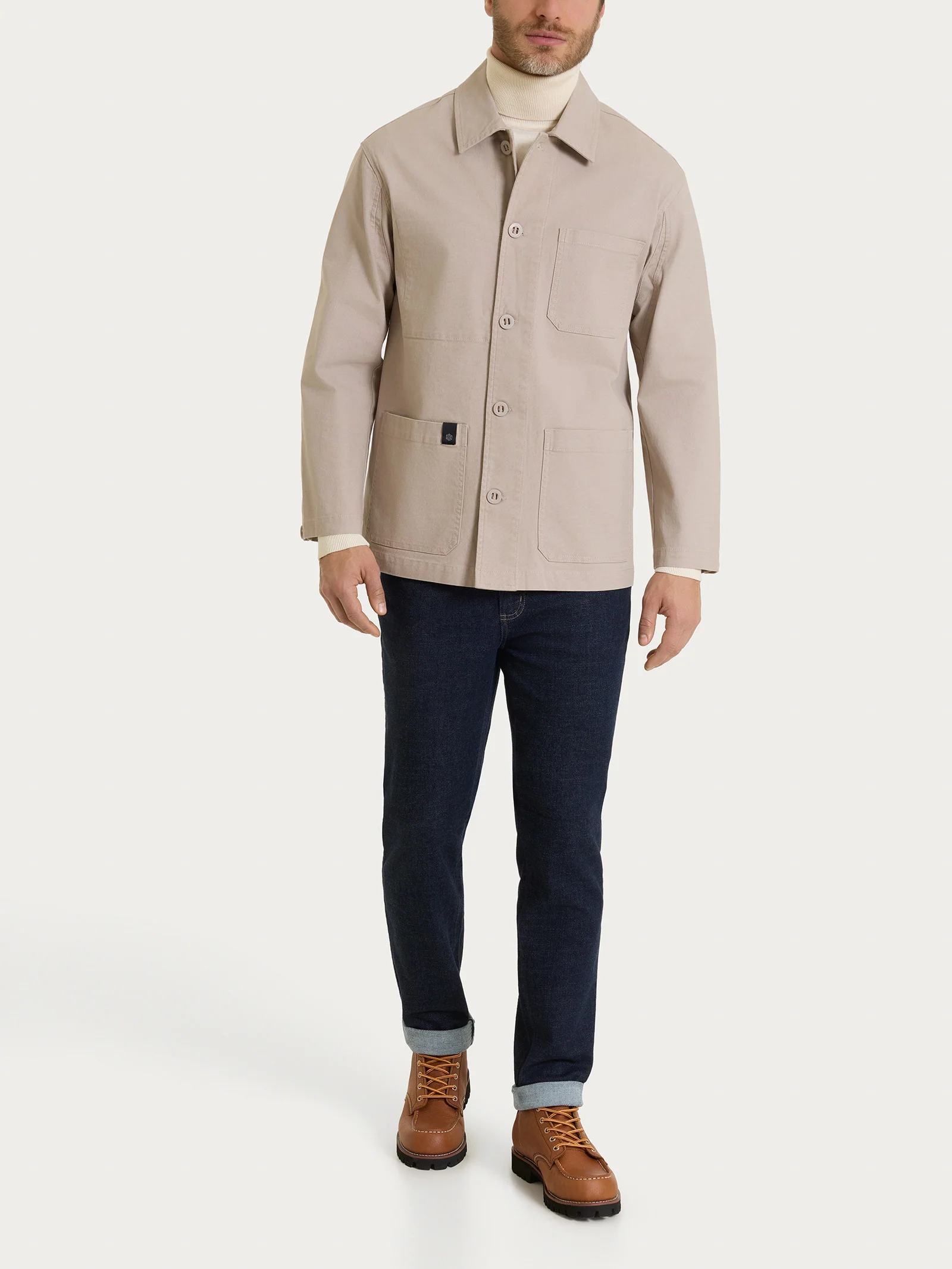 Giacca utility in Canvas Stretch - String - Image 9