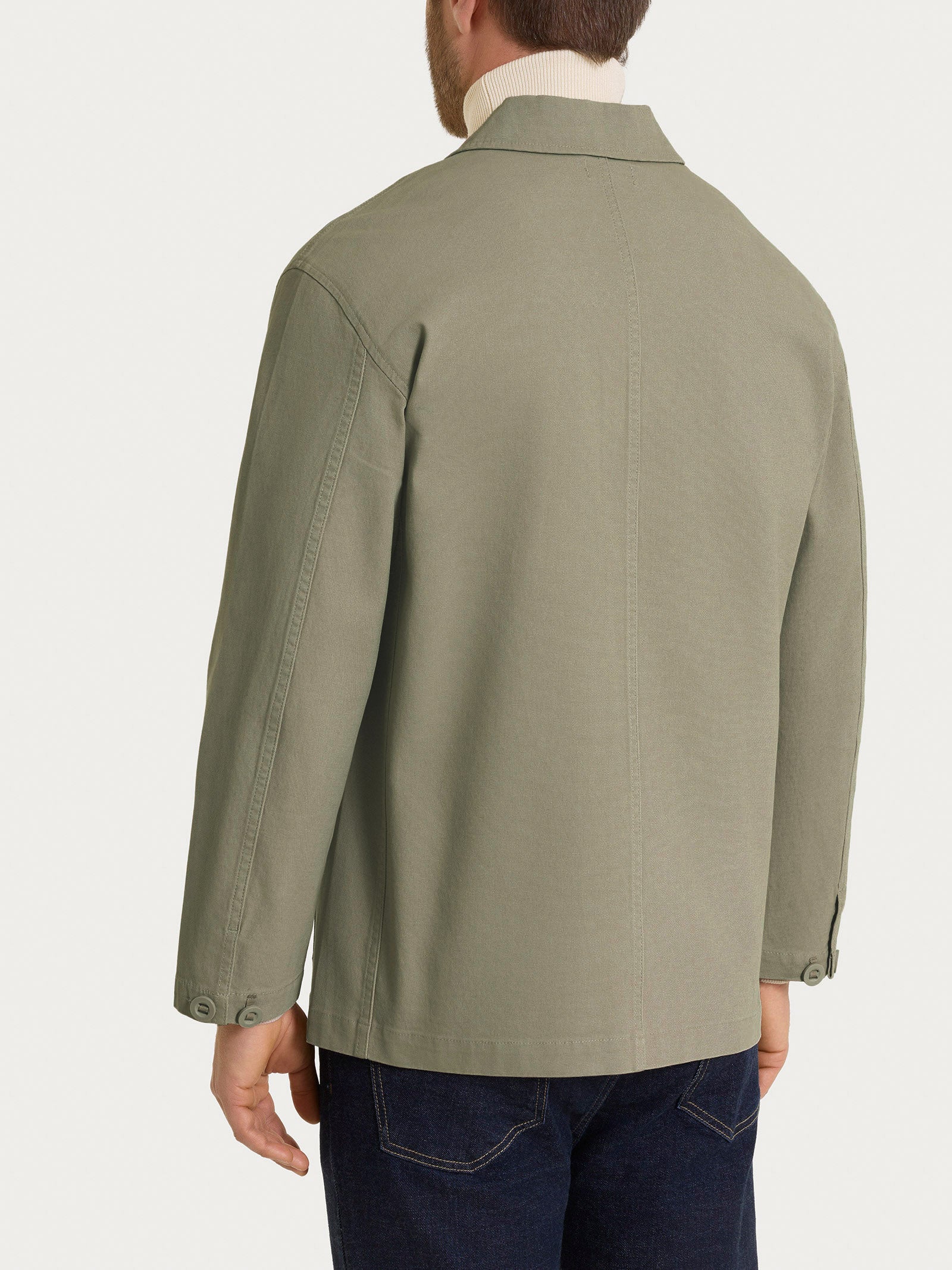 Giacca utility in Canvas Stretch - Seagrass - Image 2