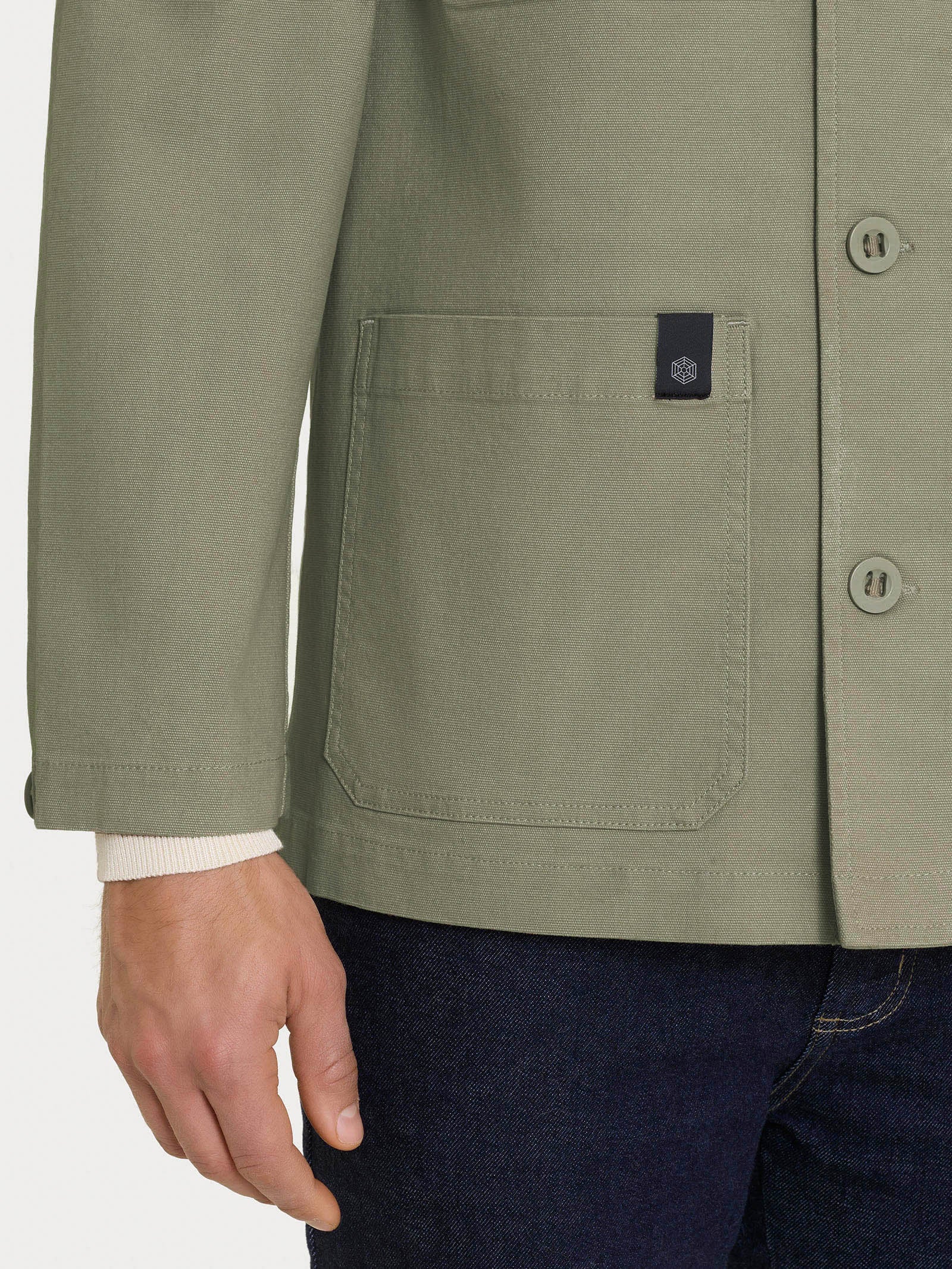 Giacca utility in Canvas Stretch - Seagrass - Image 4