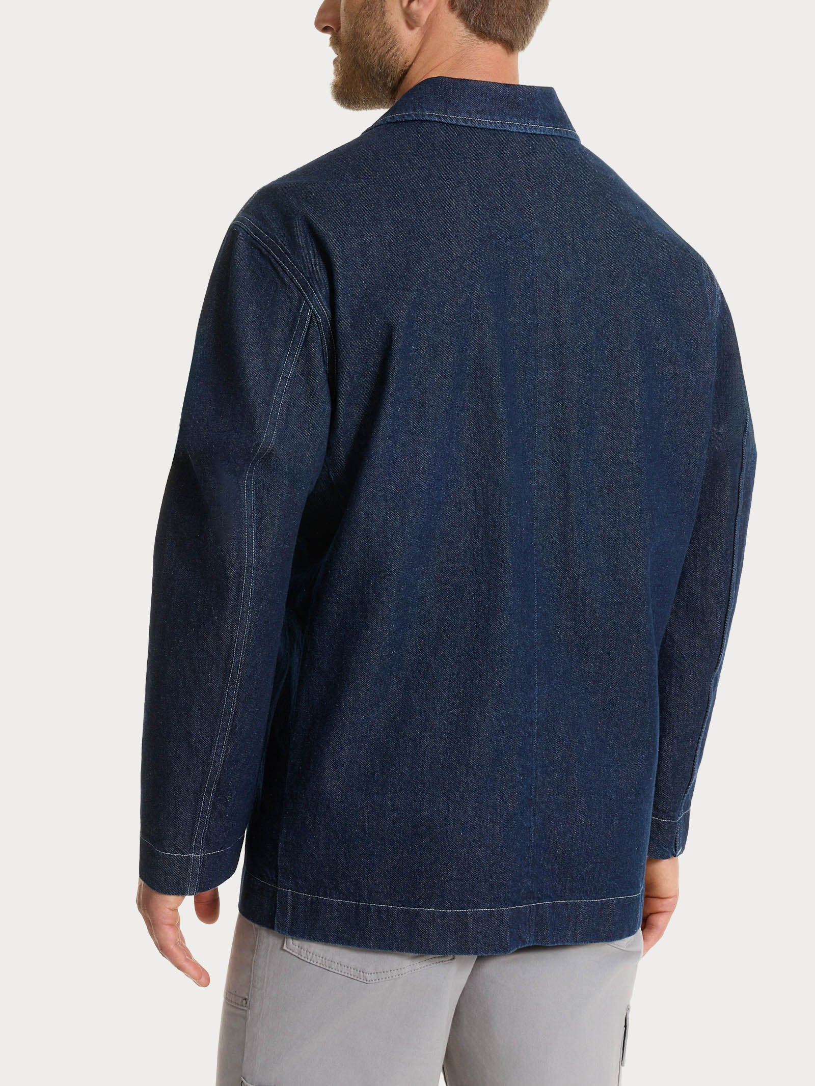 Giacca Utility in Raw Denim  - Dark Navy - Image 2
