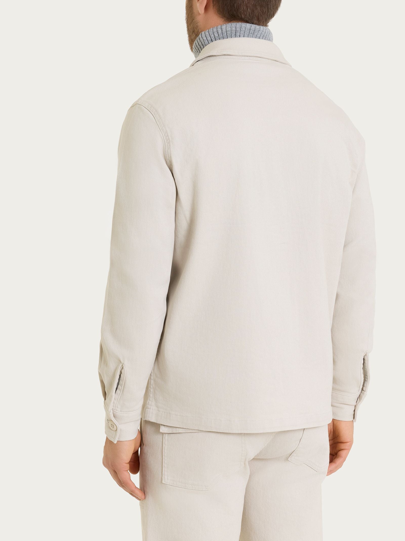 Giacca Utility in Raw twill di Cotone - Champignon - Image 2