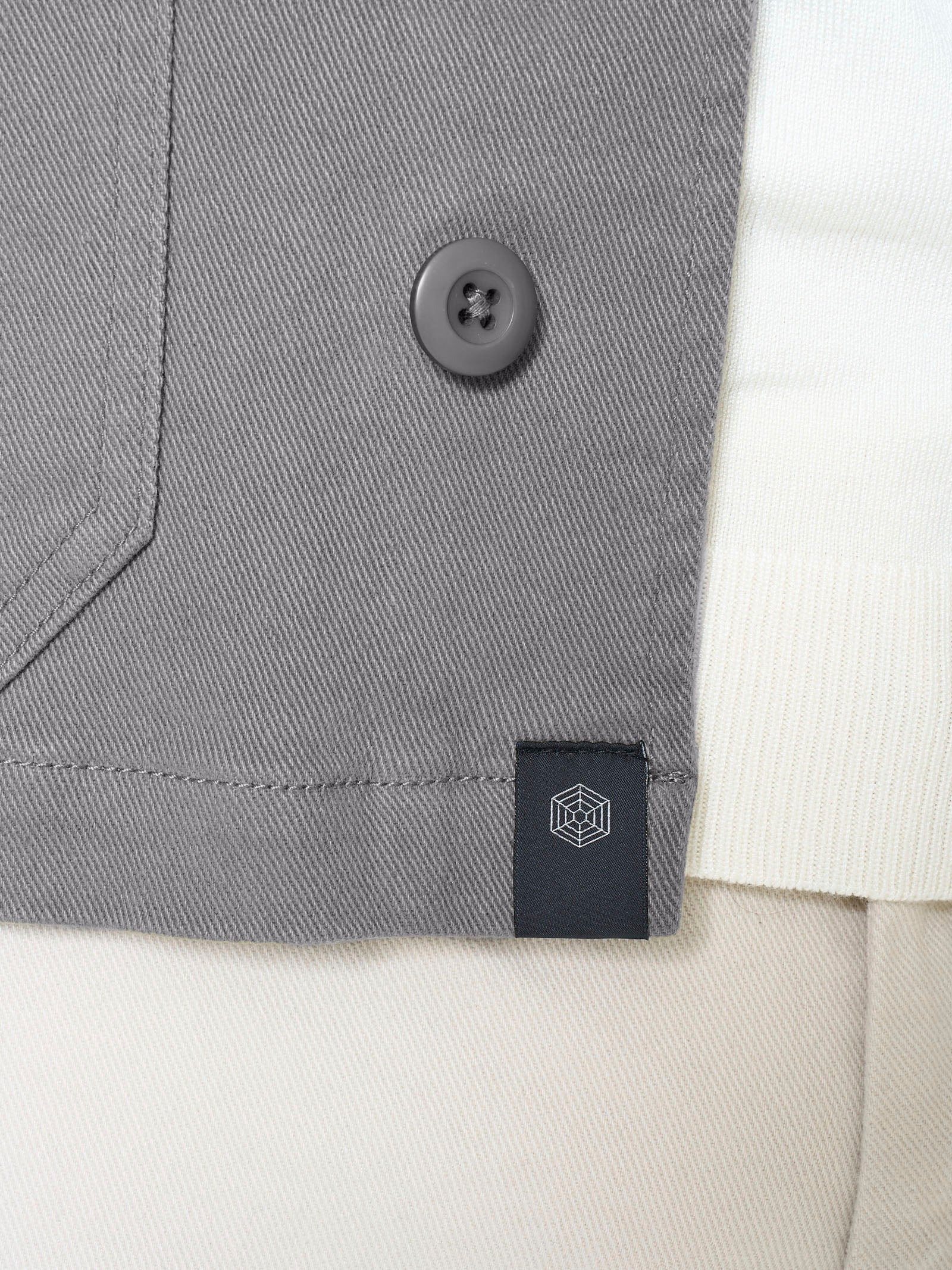 Giacca Utility in Raw twill di Cotone - Pietra - Image 4