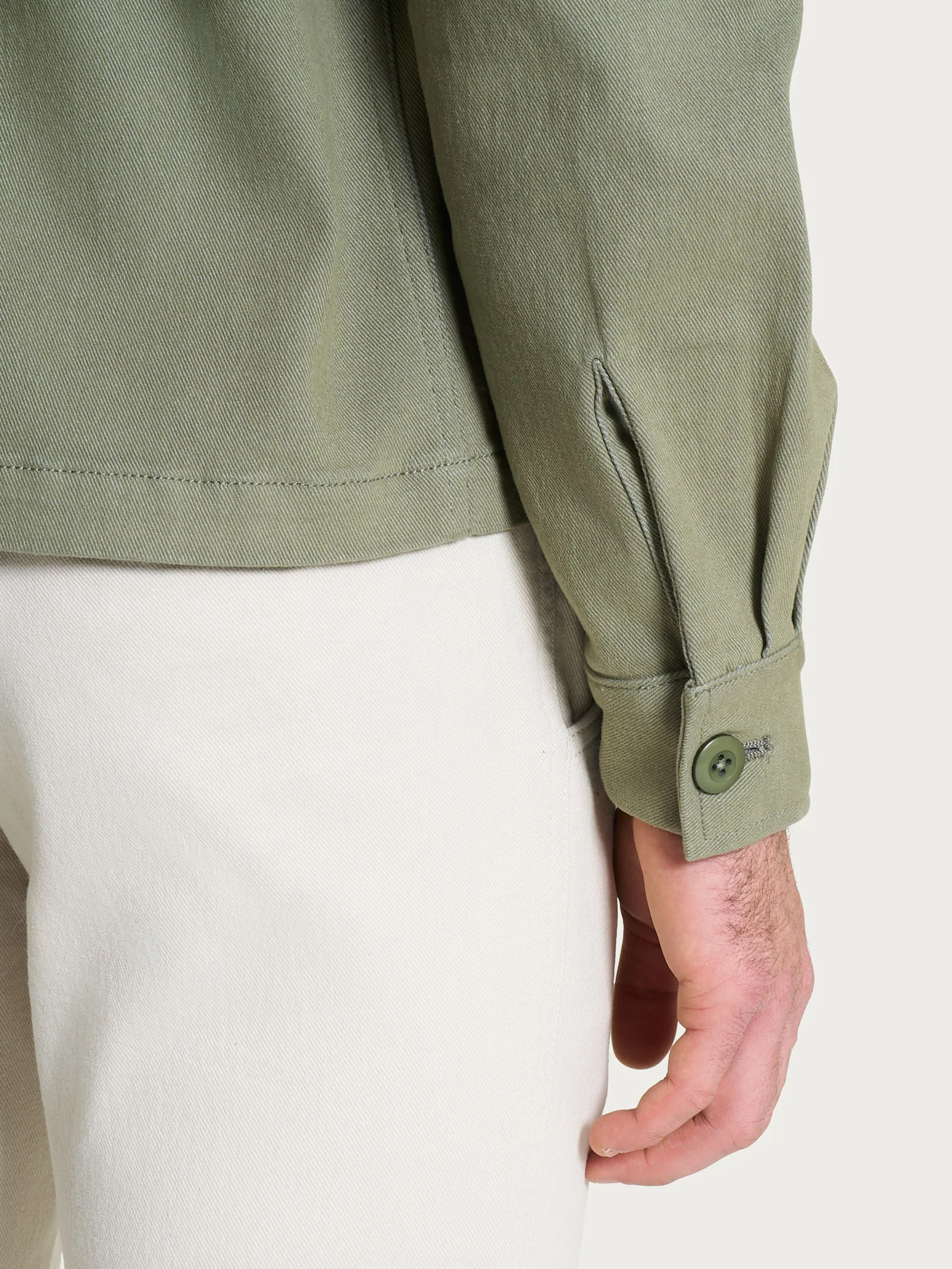 Giacca Utility in Raw twill di Cotone - Deep Lichen Green - Image 3