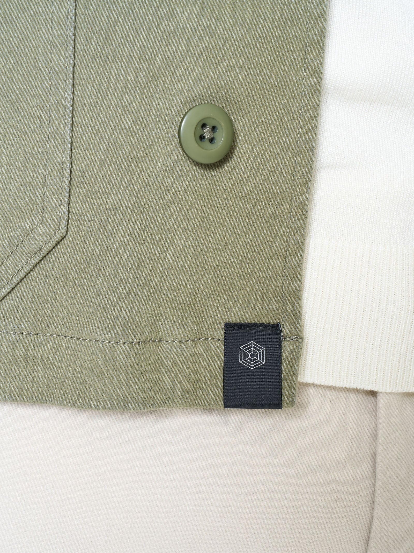 Giacca Utility in Raw twill di Cotone - Deep Lichen Green - Image 4