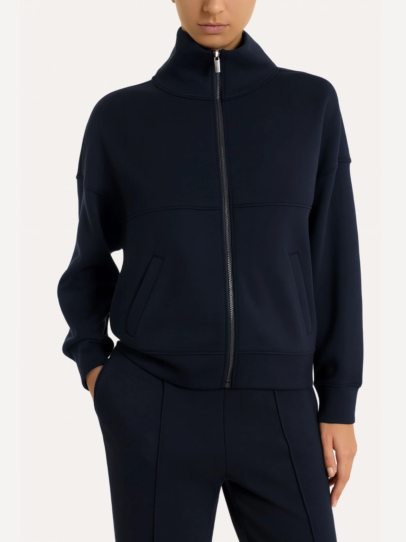 Giacchina con zip in Scuba - Bleu
