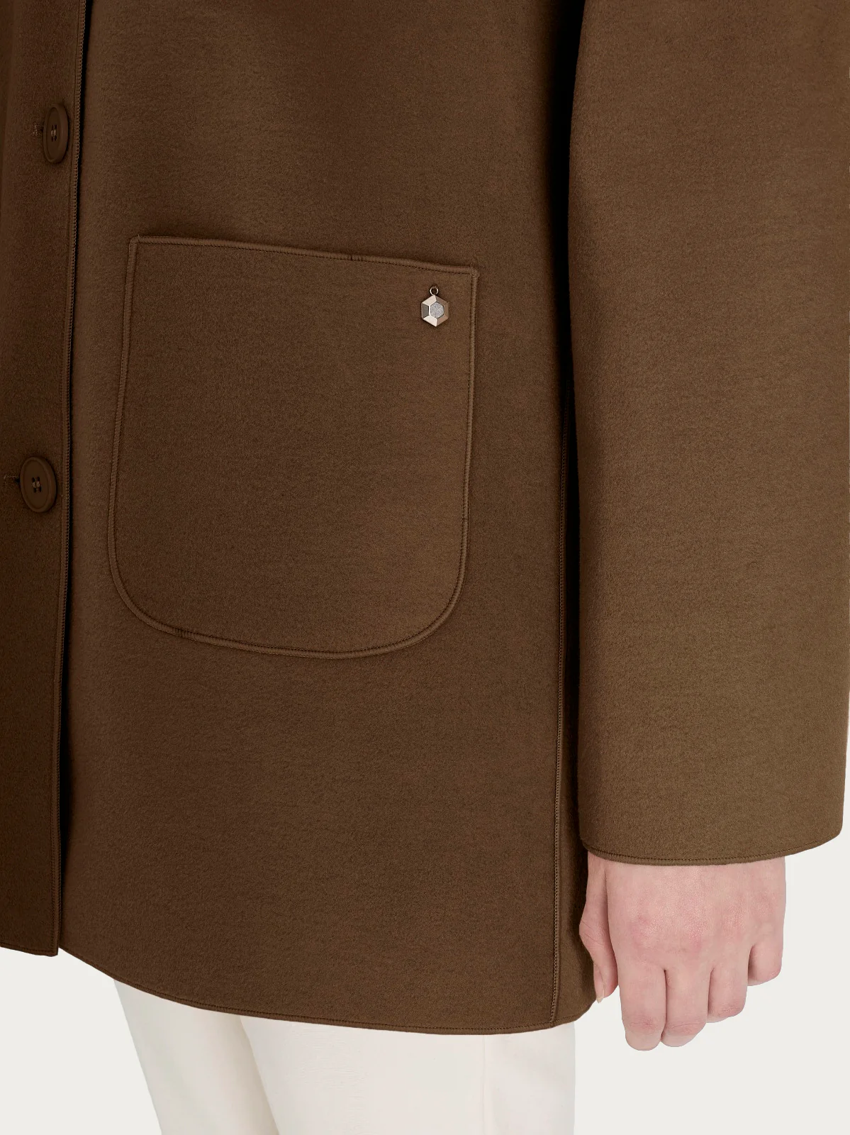 Giaccone con cappuccio in Vegan Wool - Rain Drum - Image 5