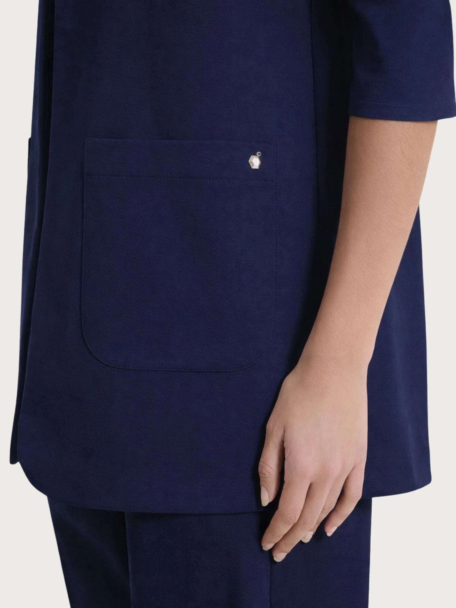 Gilet aperto in Compact Light - Bleu - Image 3