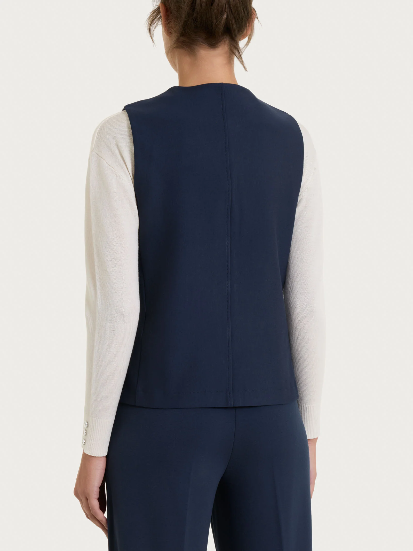 Gilet con quattro bottoni in Compact - Persia - Image 2