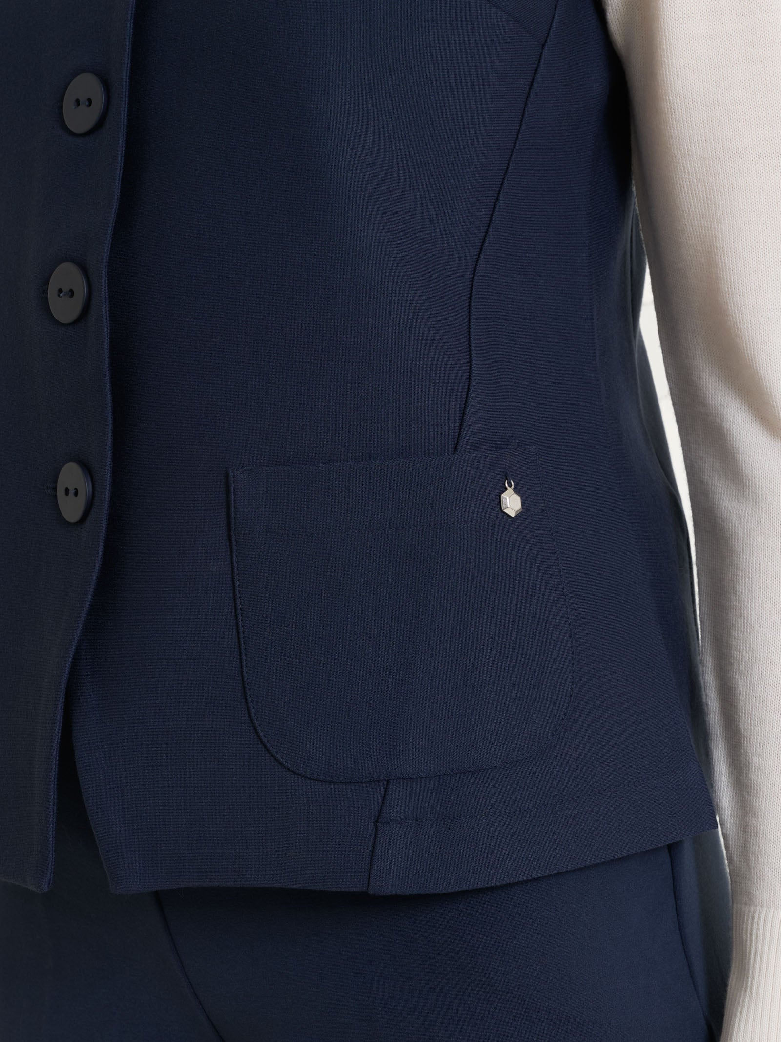 Gilet con quattro bottoni in Compact - Persia - Image 3