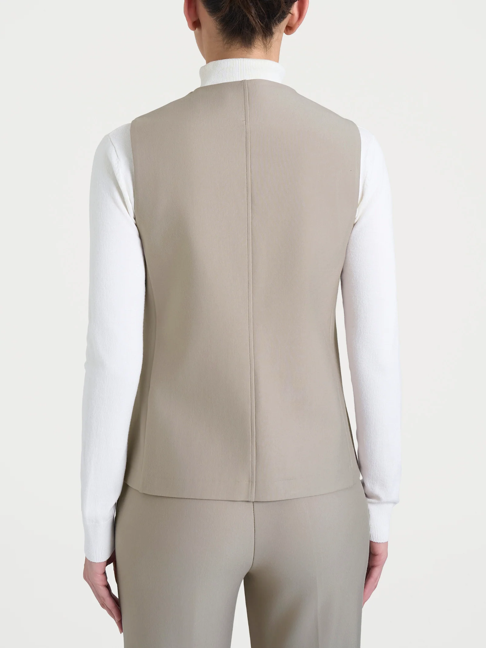 Gilet con quattro bottoni in Compact - String - Image 2
