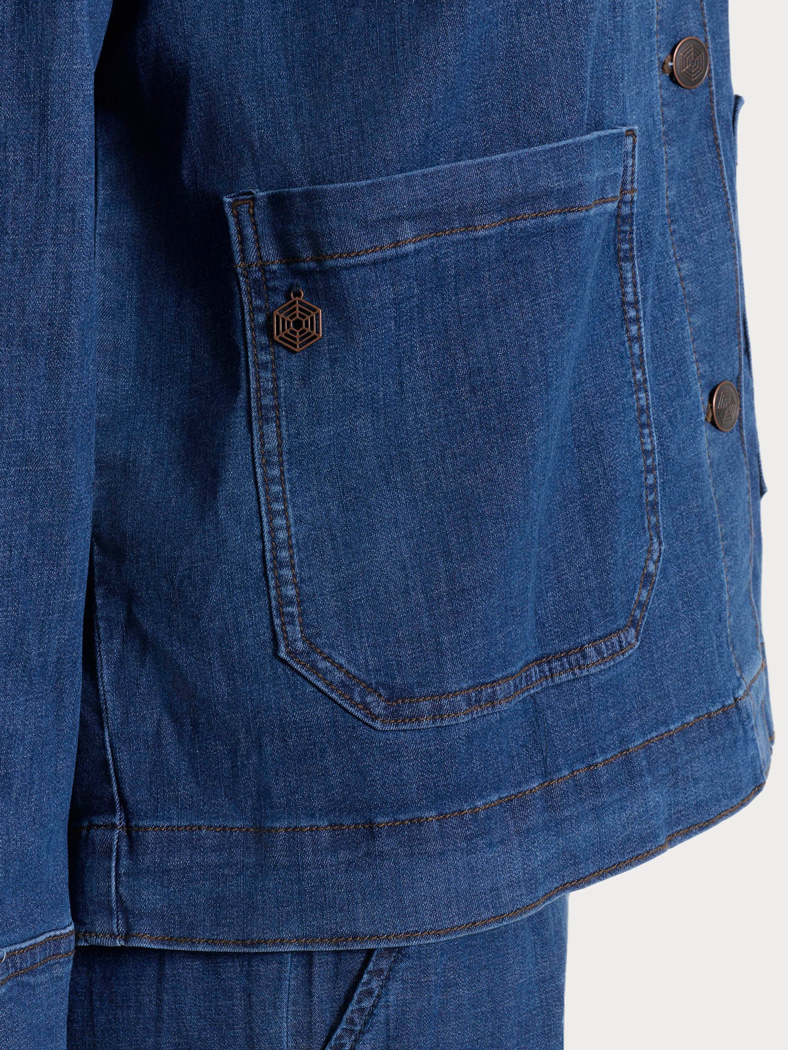 Giubbotto in Light Denim - Delave' - Image 3