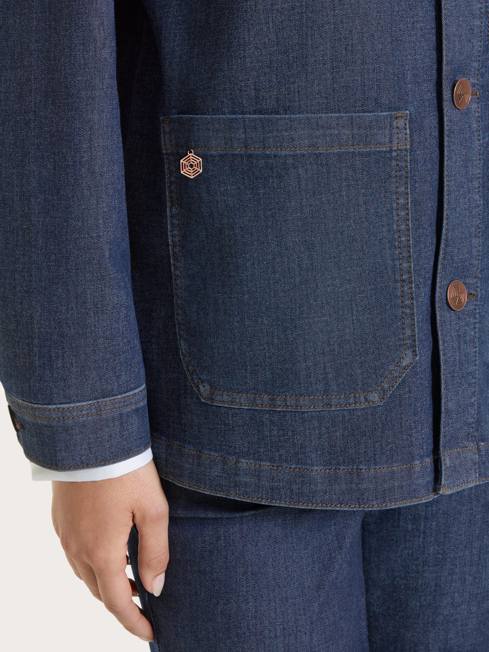 Giubbotto in Light Denim - Indigo - Image 3