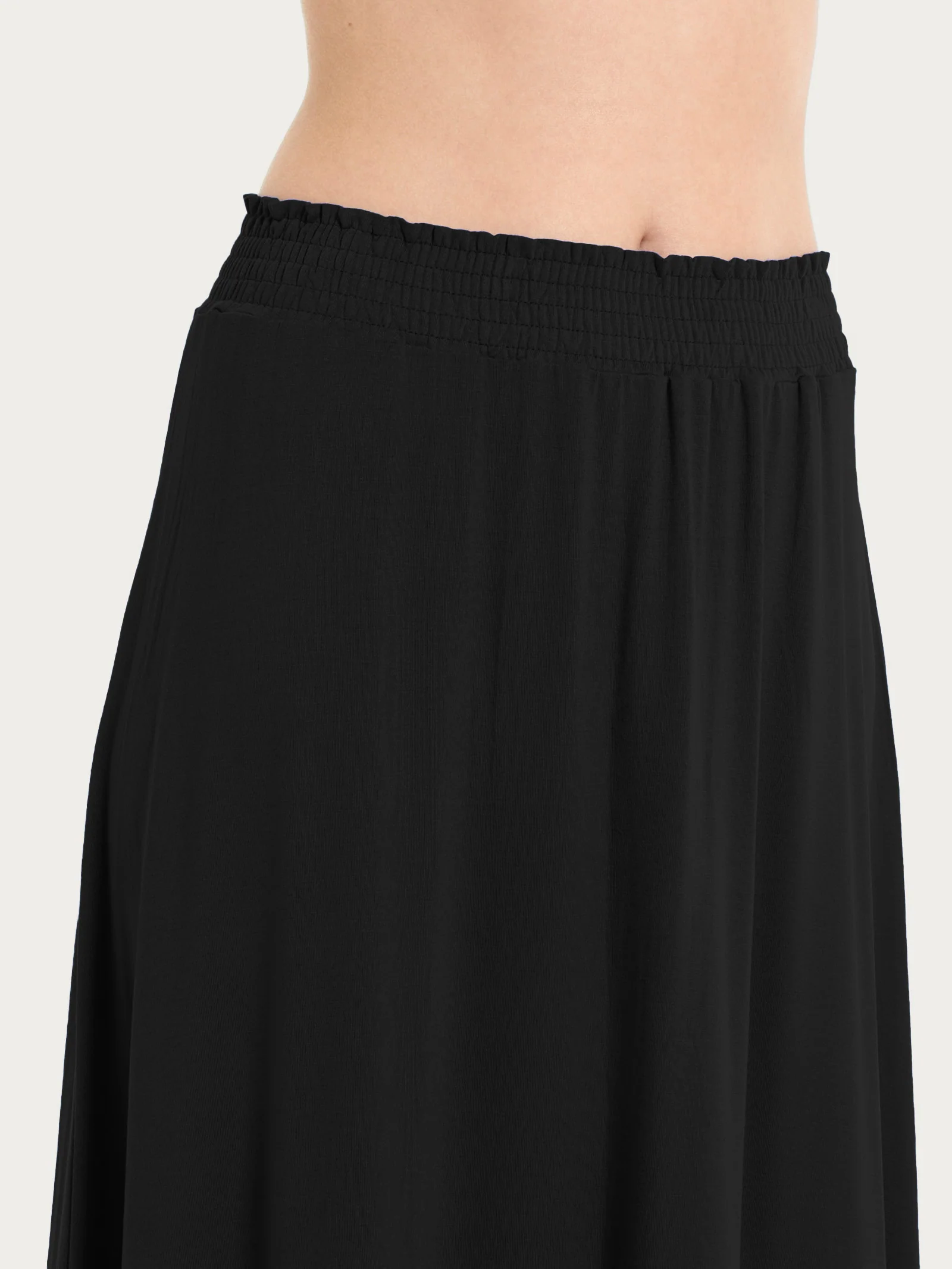 Gonna lunga in Viscosa Summer - Nero - Image 3