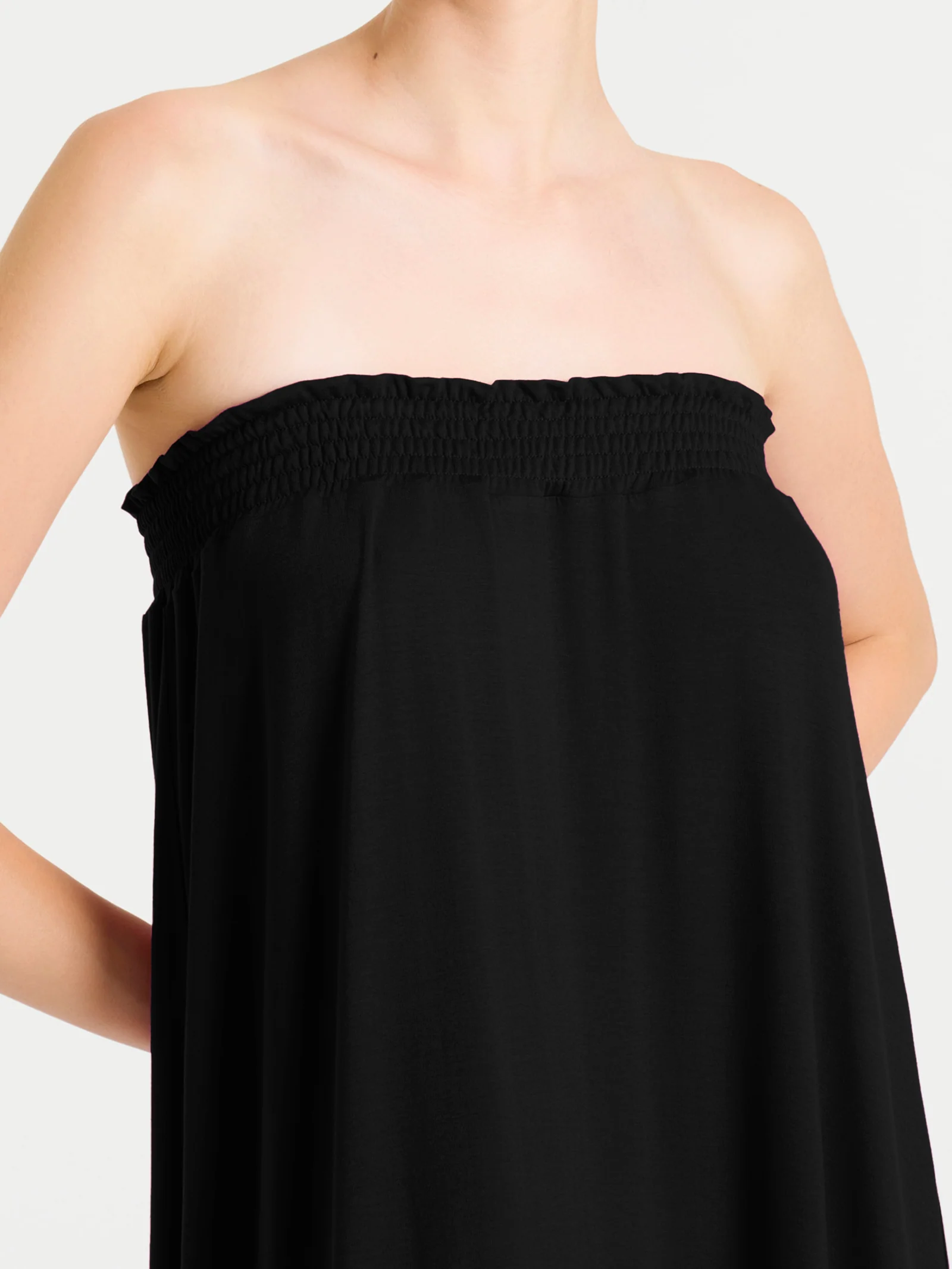 Gonna lunga in Viscosa Summer - Nero - Image 6