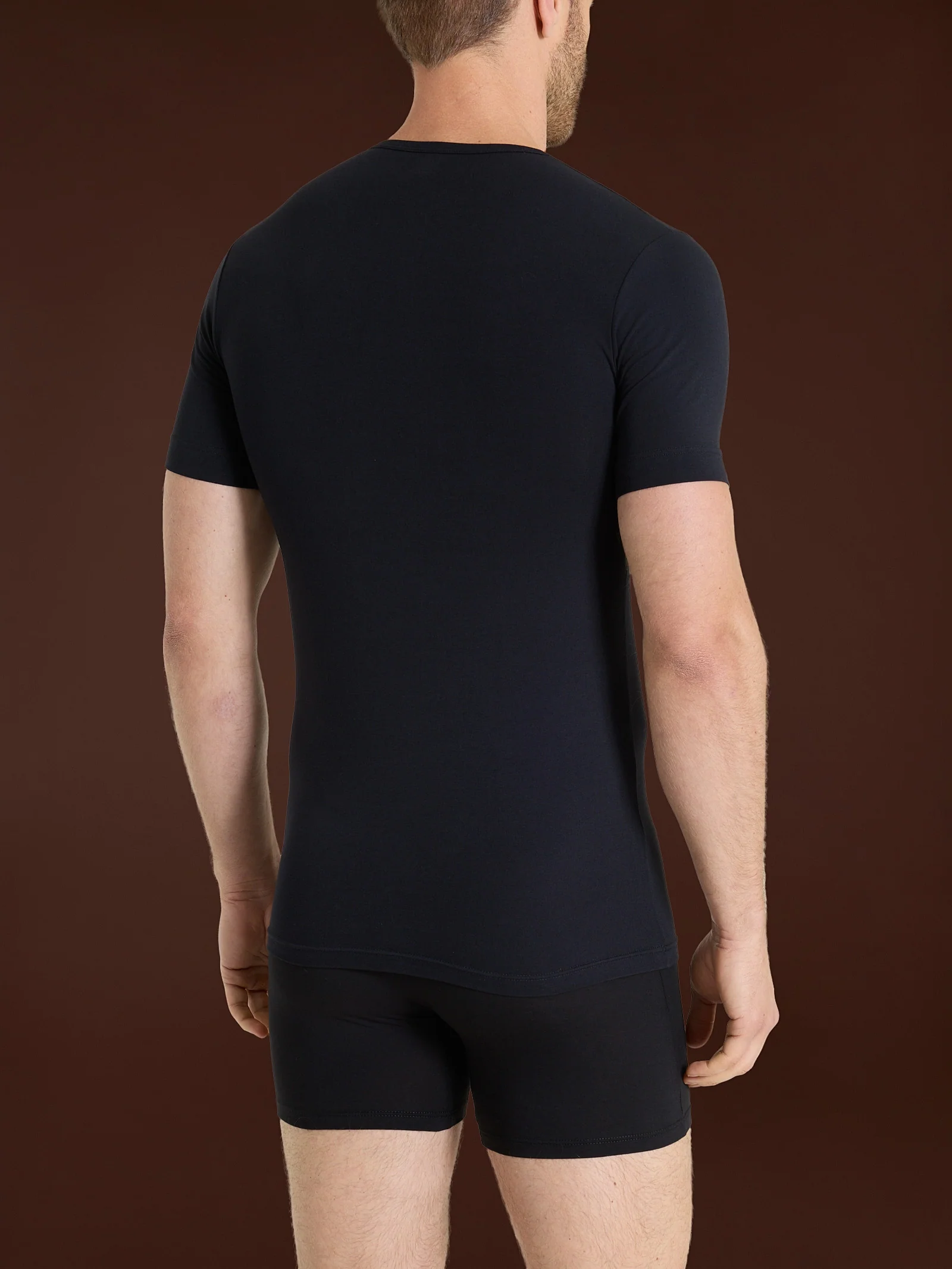 Hi-Tech - Maglietta in jersey di cotone elasticizzato - Nero - Image 3
