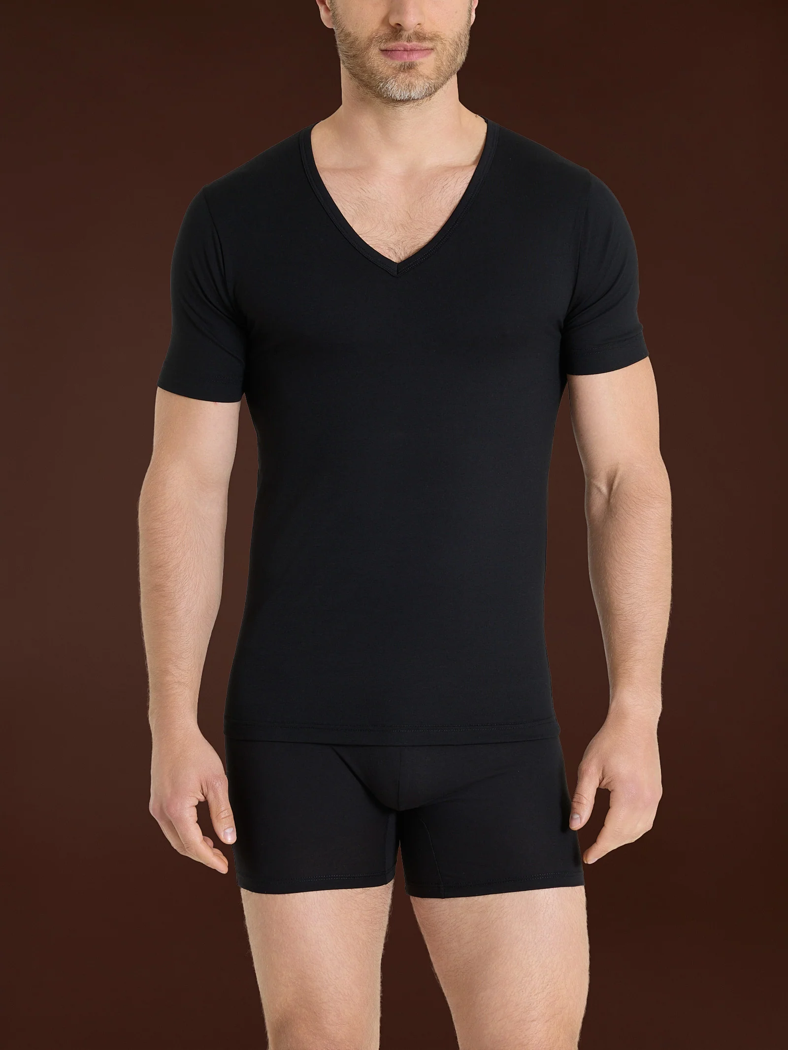 Hi-Tech - Maglietta in jersey di cotone elasticizzato - Nero - Image 2