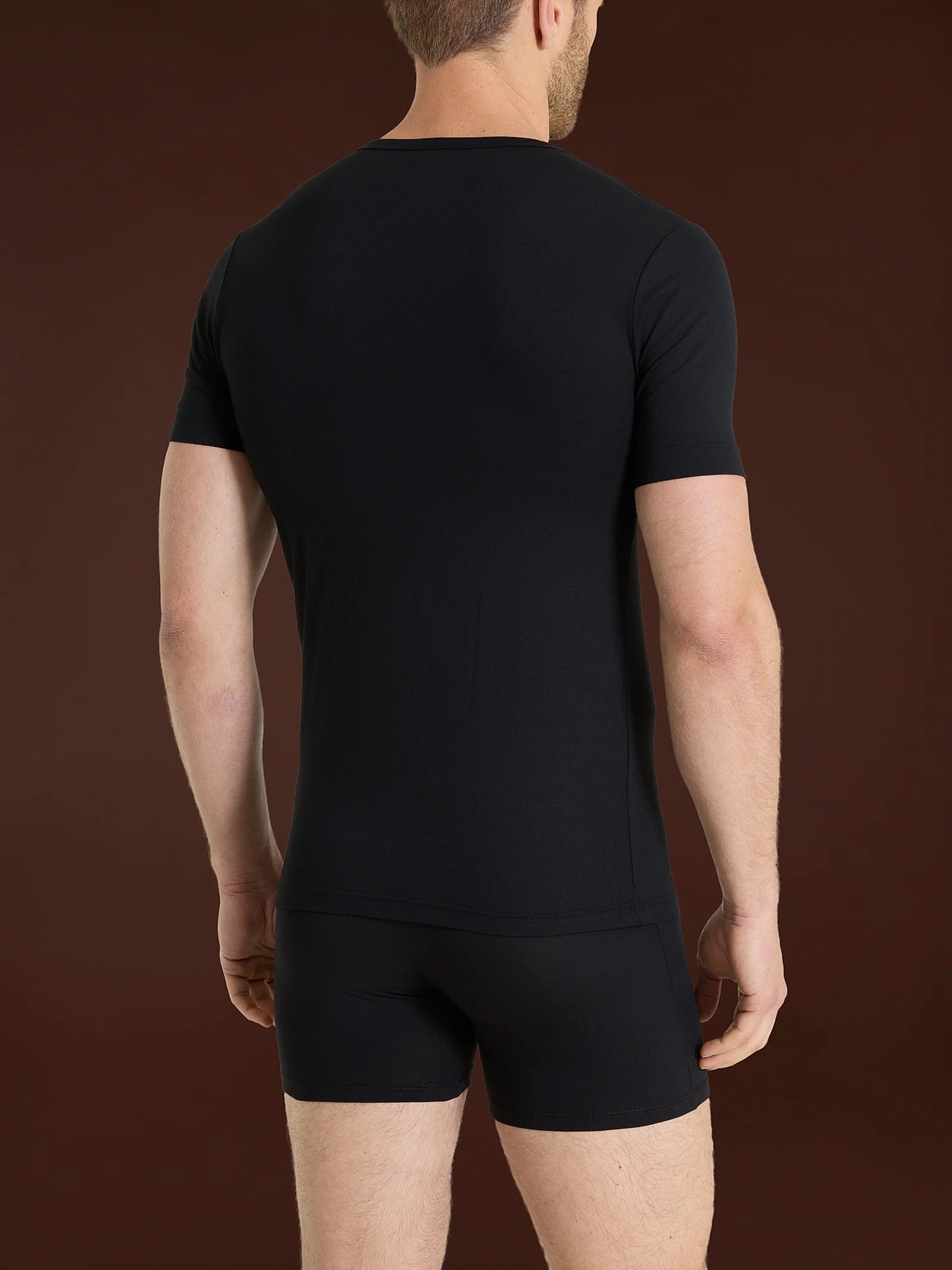 Hi-Tech - Maglietta in jersey di cotone elasticizzato - Nero - Image 3