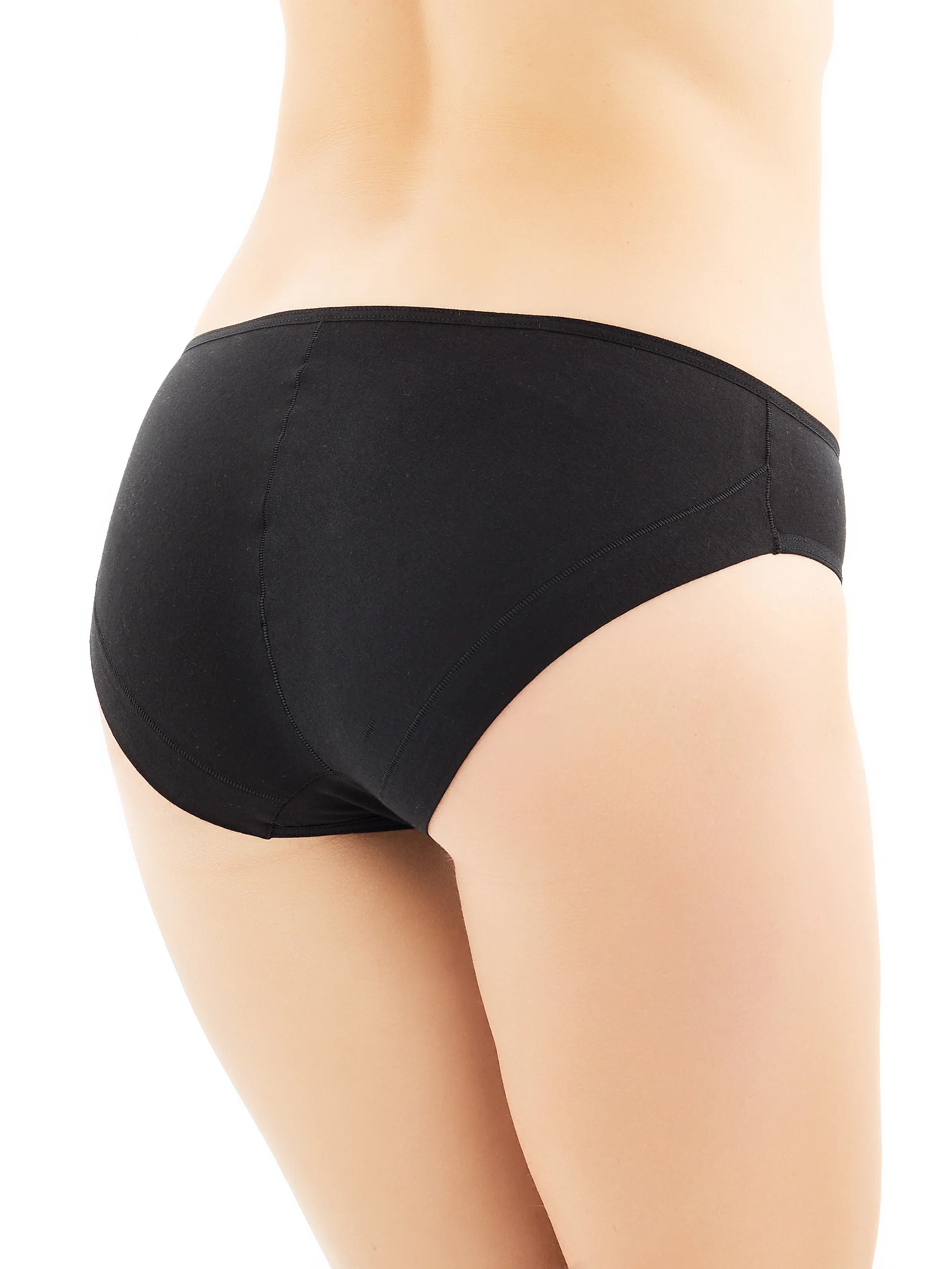 Invisible - Slip in microfibra di cotone elasticizzato - Nero Bipack - Image 3