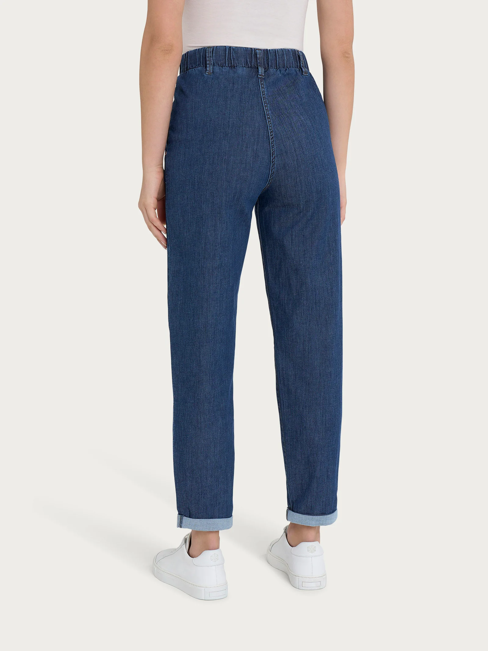Jeans a carota con tasche in Light Denim - Jeans - Image 4