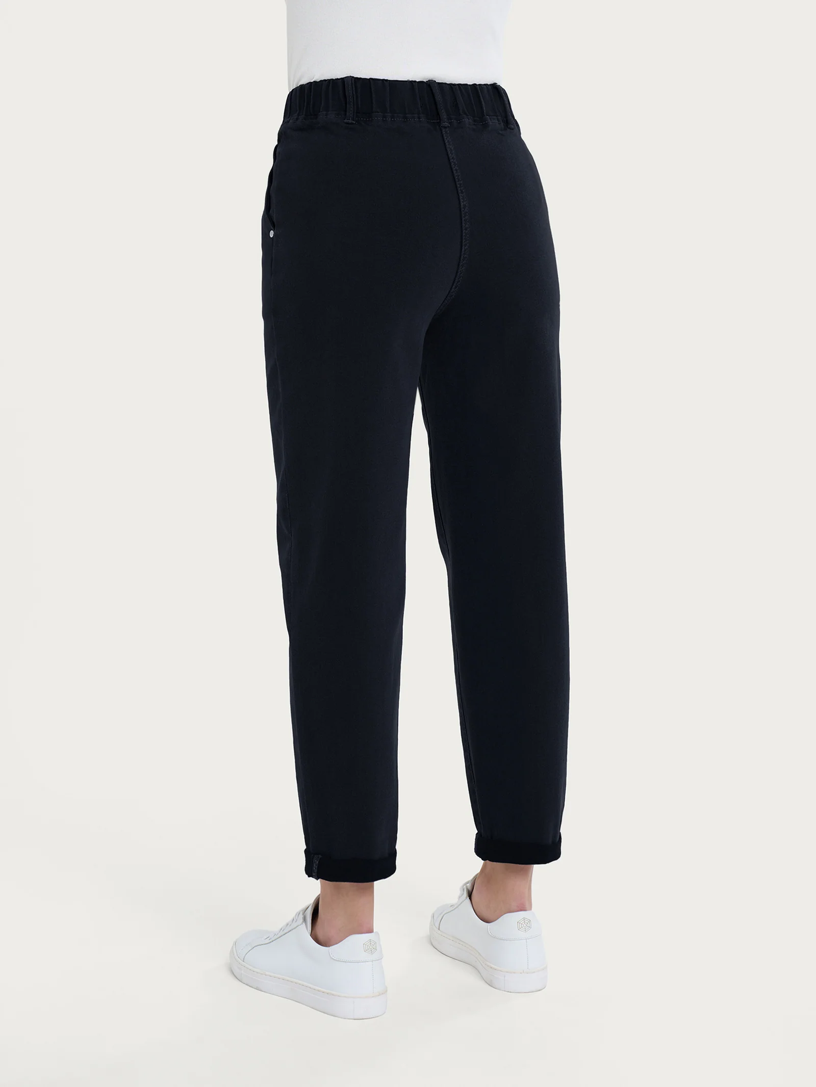Jeans a carota con tasche in Super Denim - Nero - Image 3