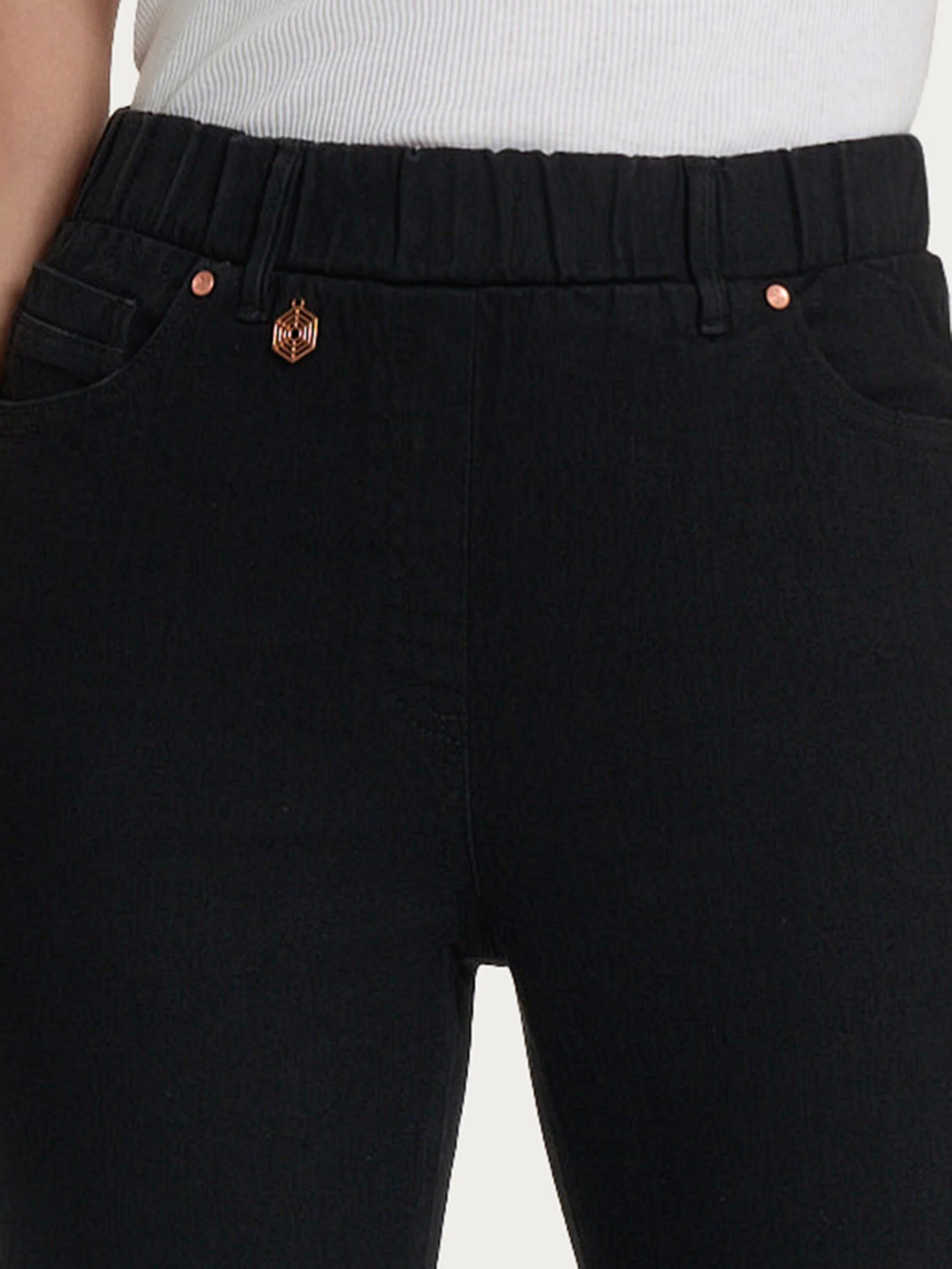 Jeans a gamba dritta in 4 Seasons Denim  - Nero - Image 3