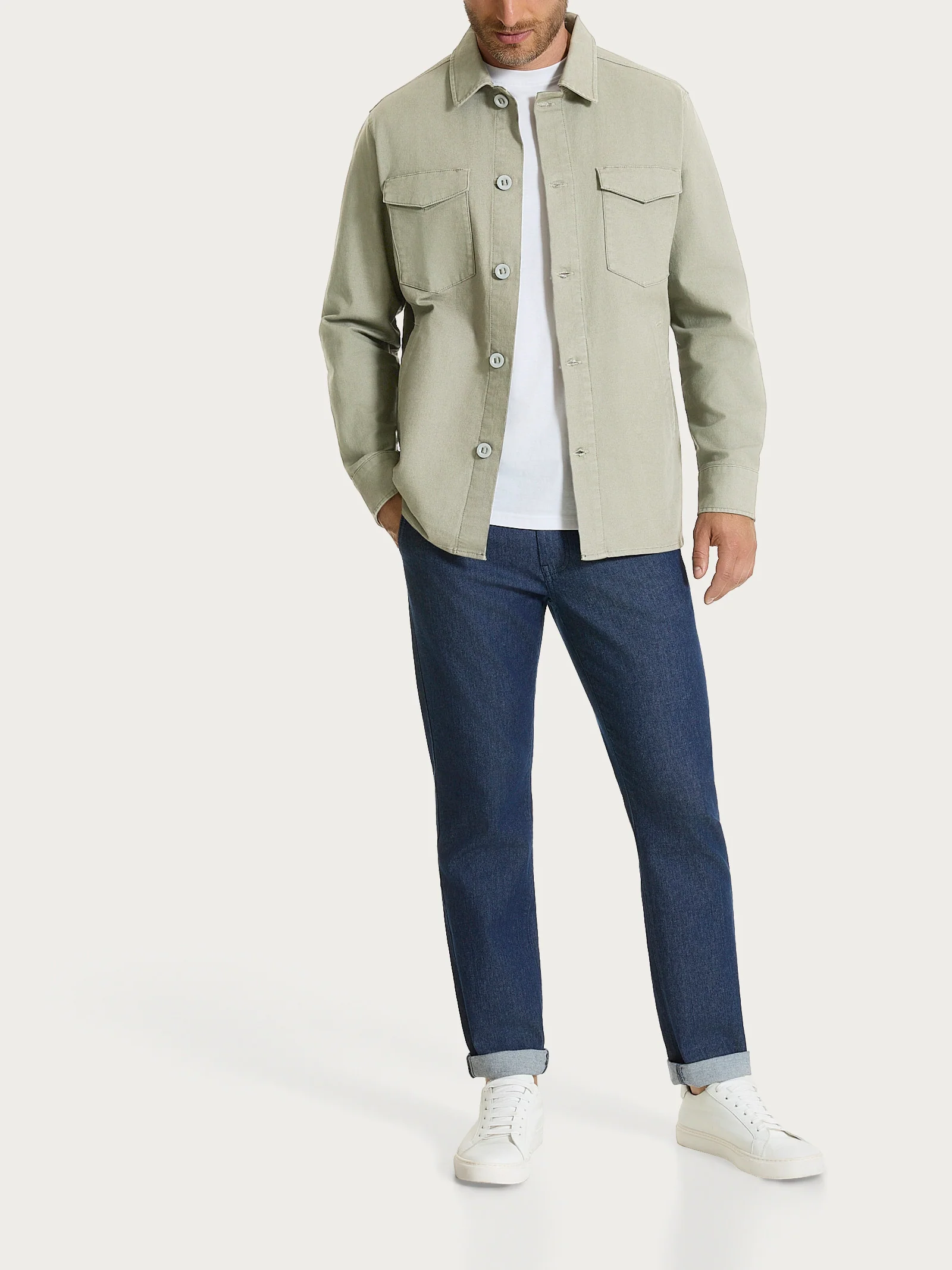 Jeans Chino in Light Denim - Indigo - Image 9