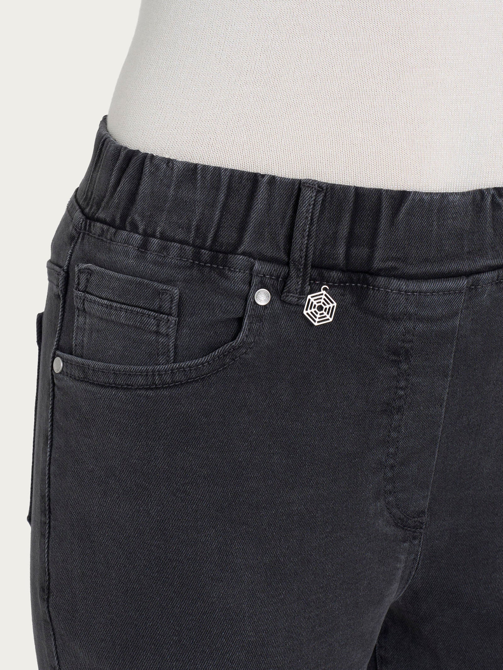 Jeans dritto con tasche in Super Denim - Antracite - Image 3