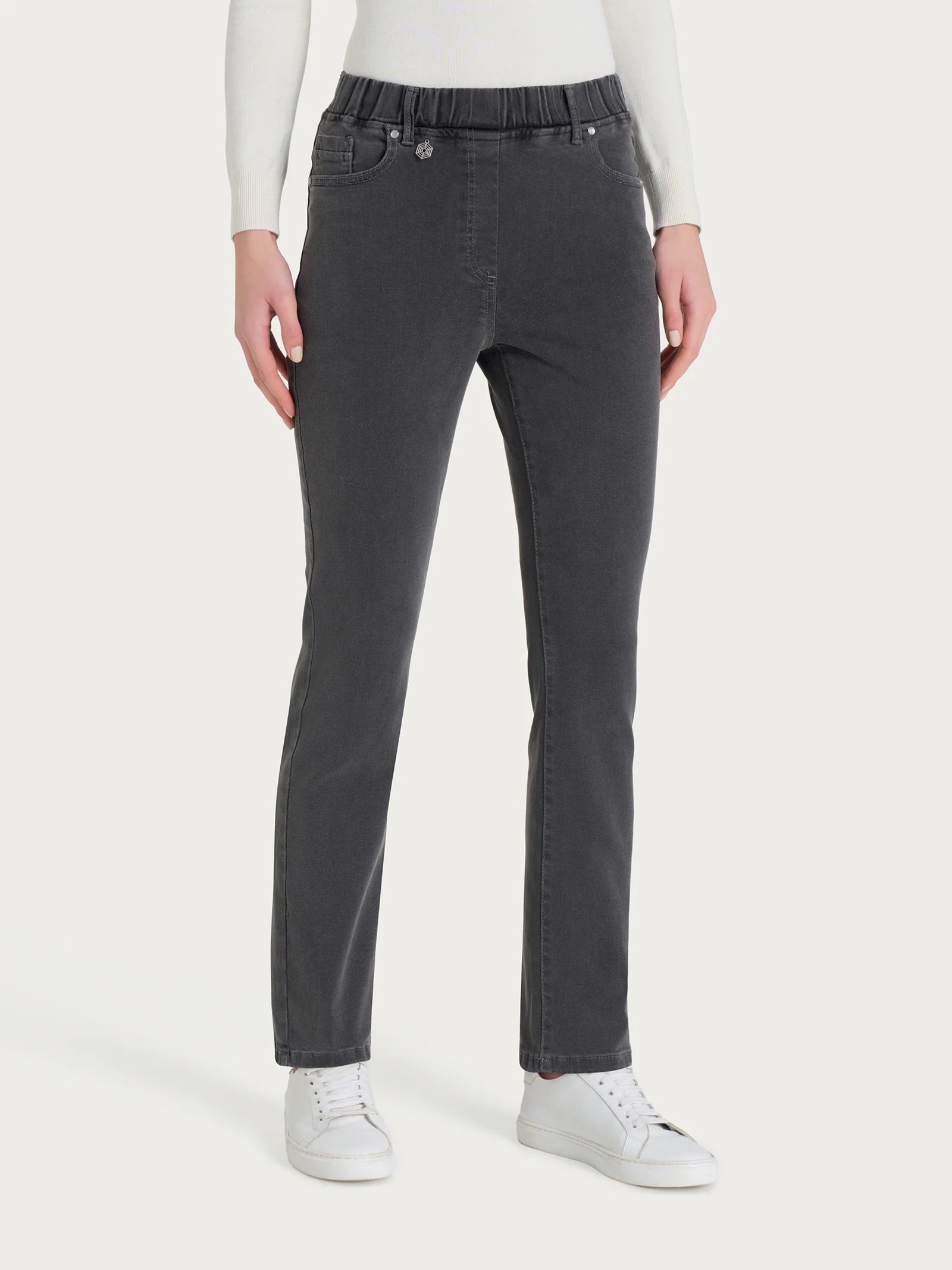 Jeans dritto con tasche in Super Denim - Ferro - Image 4