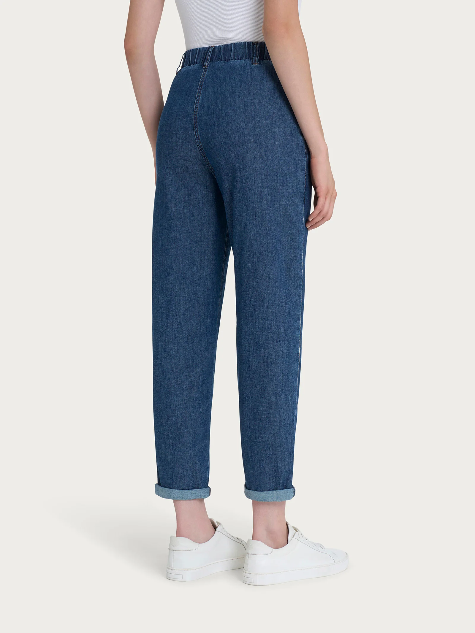 Jeans elegante a carota con tasche in Light denim  - Jeans - Image 3