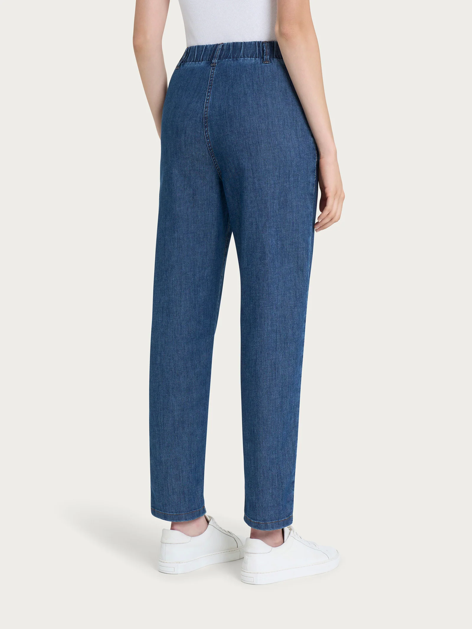 Jeans elegante a carota con tasche in Light denim  - Jeans - Image 4