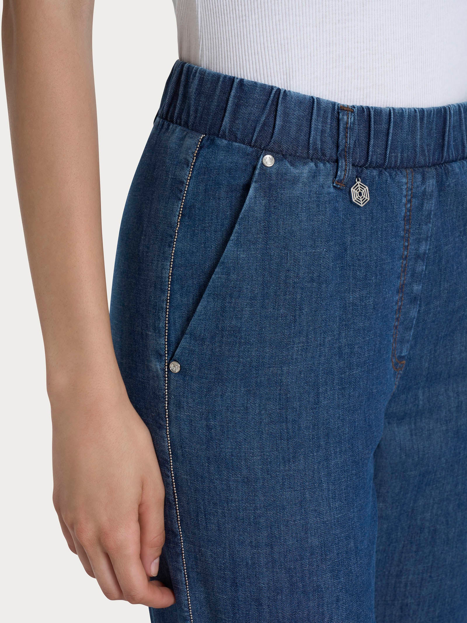 Jeans elegante a carota con tasche in Light denim  - Jeans - Image 5
