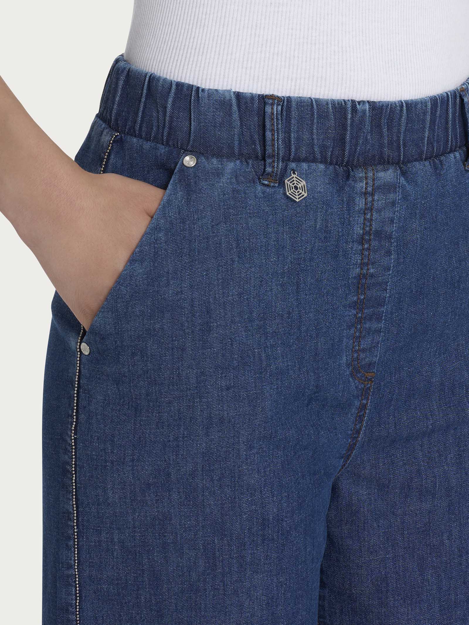 Jeans elegante ampio alla caviglia in Light denim  - Jeans - Image 3