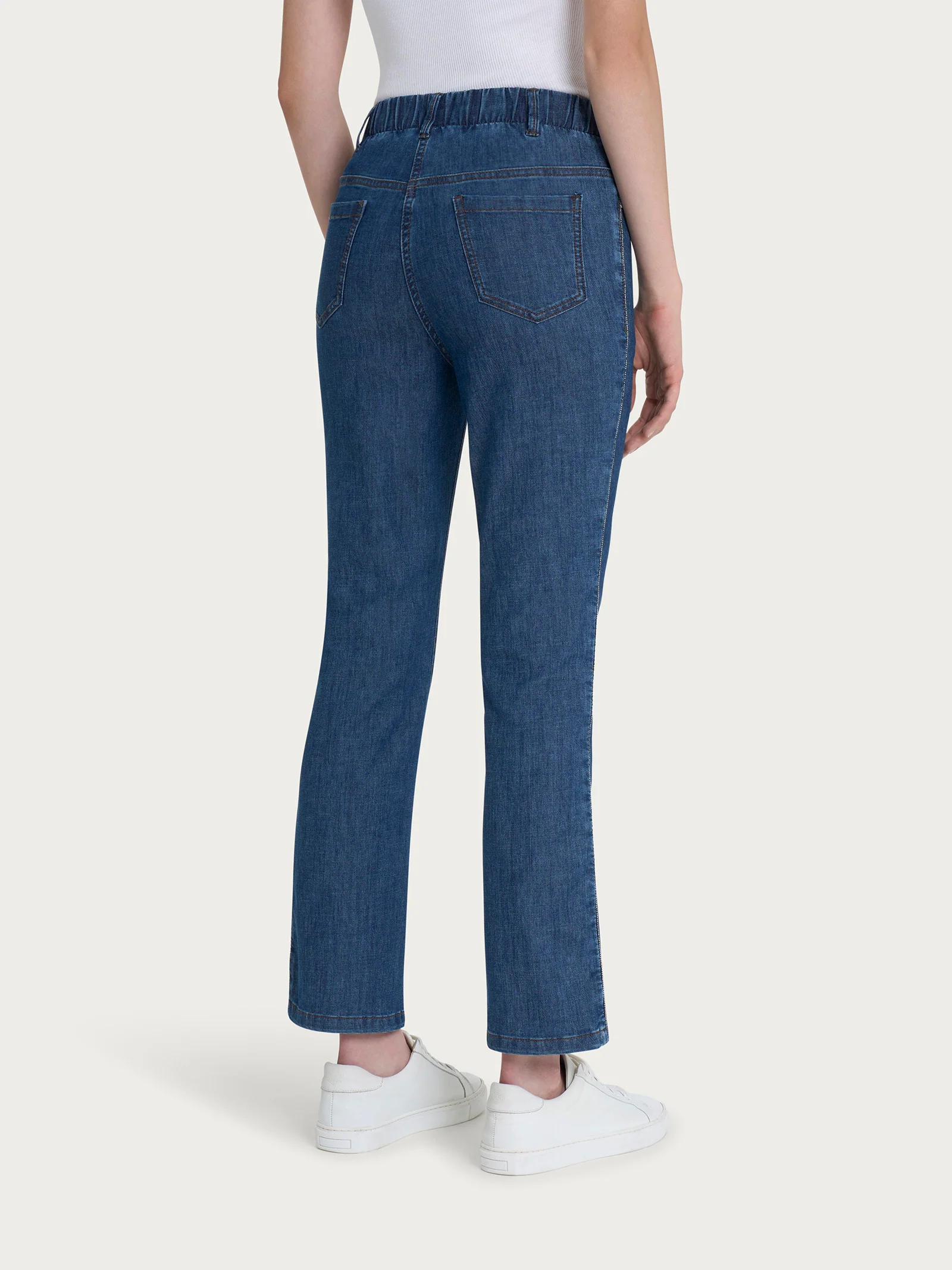 Jeans elegante dritto con tasche in Light denim  - Jeans - Image 3