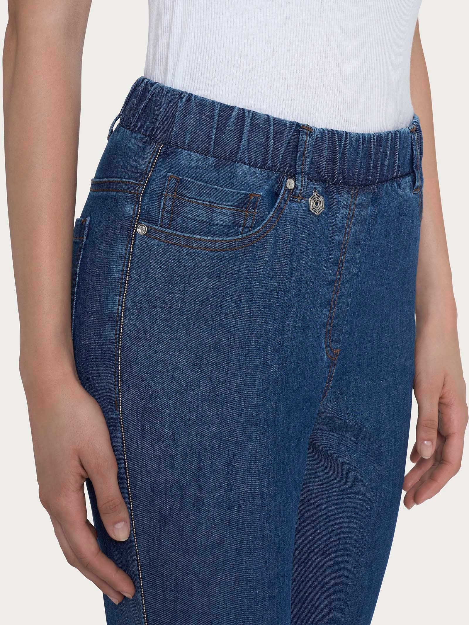 Jeans elegante dritto con tasche in Light denim  - Jeans - Image 4
