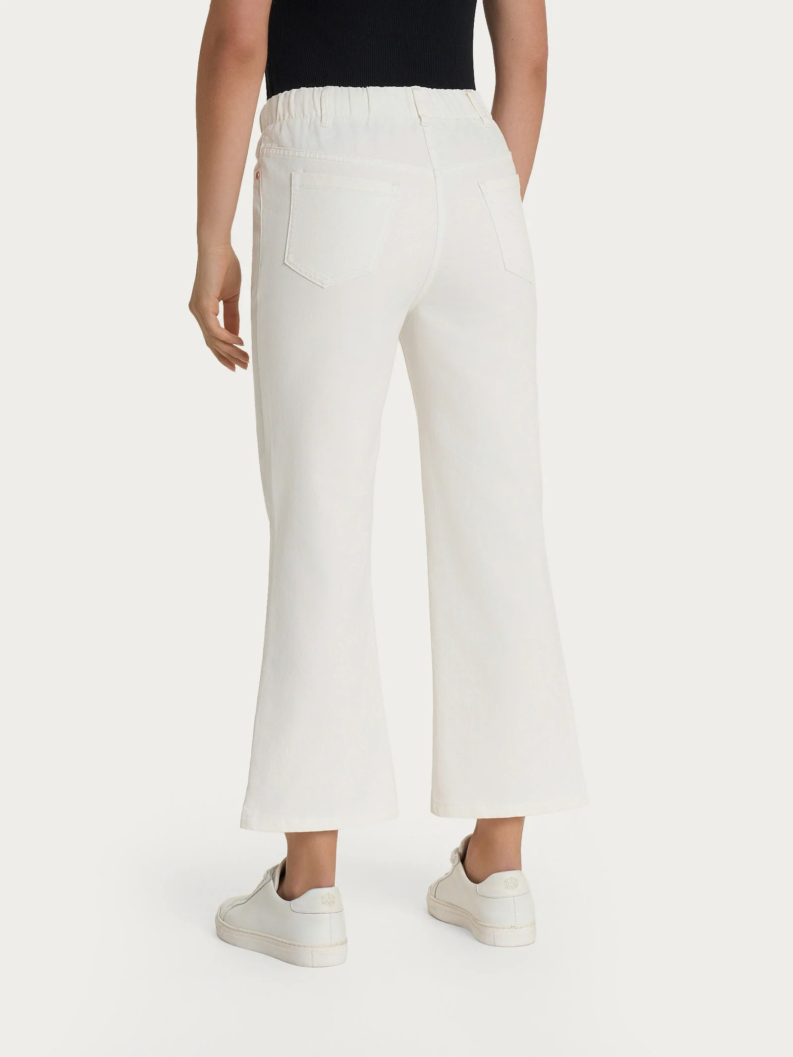 Jeans flare alla caviglia con tasche in Light Denim - Bianco - Image 2