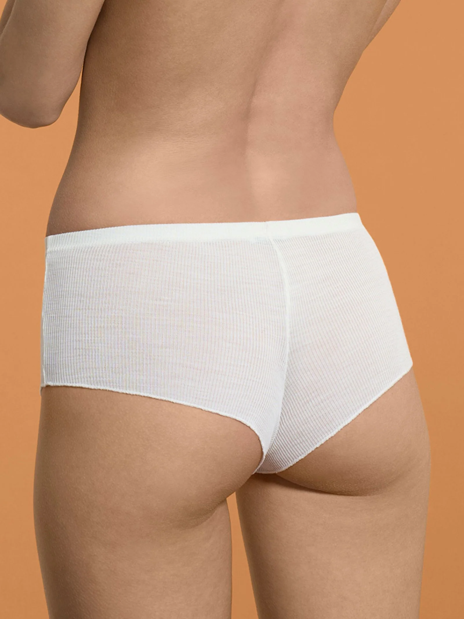 Lana Seta - Culotte da donna in costina di lana e seta - B.co Lana - Image 2