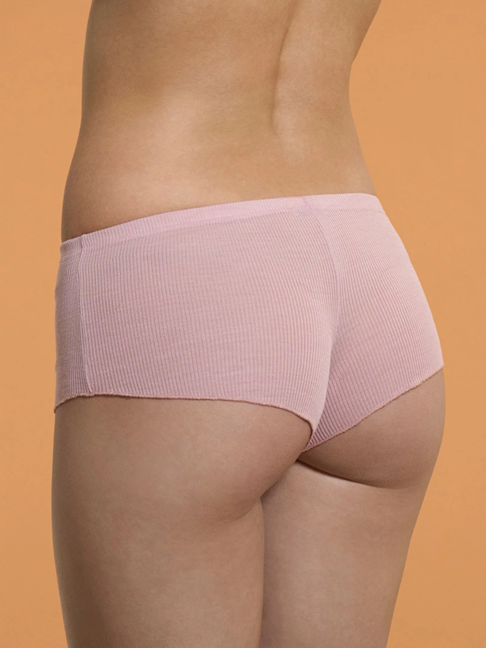 Lana Seta - Culotte da donna in costina di lana e seta - Rosa Antico - Image 2