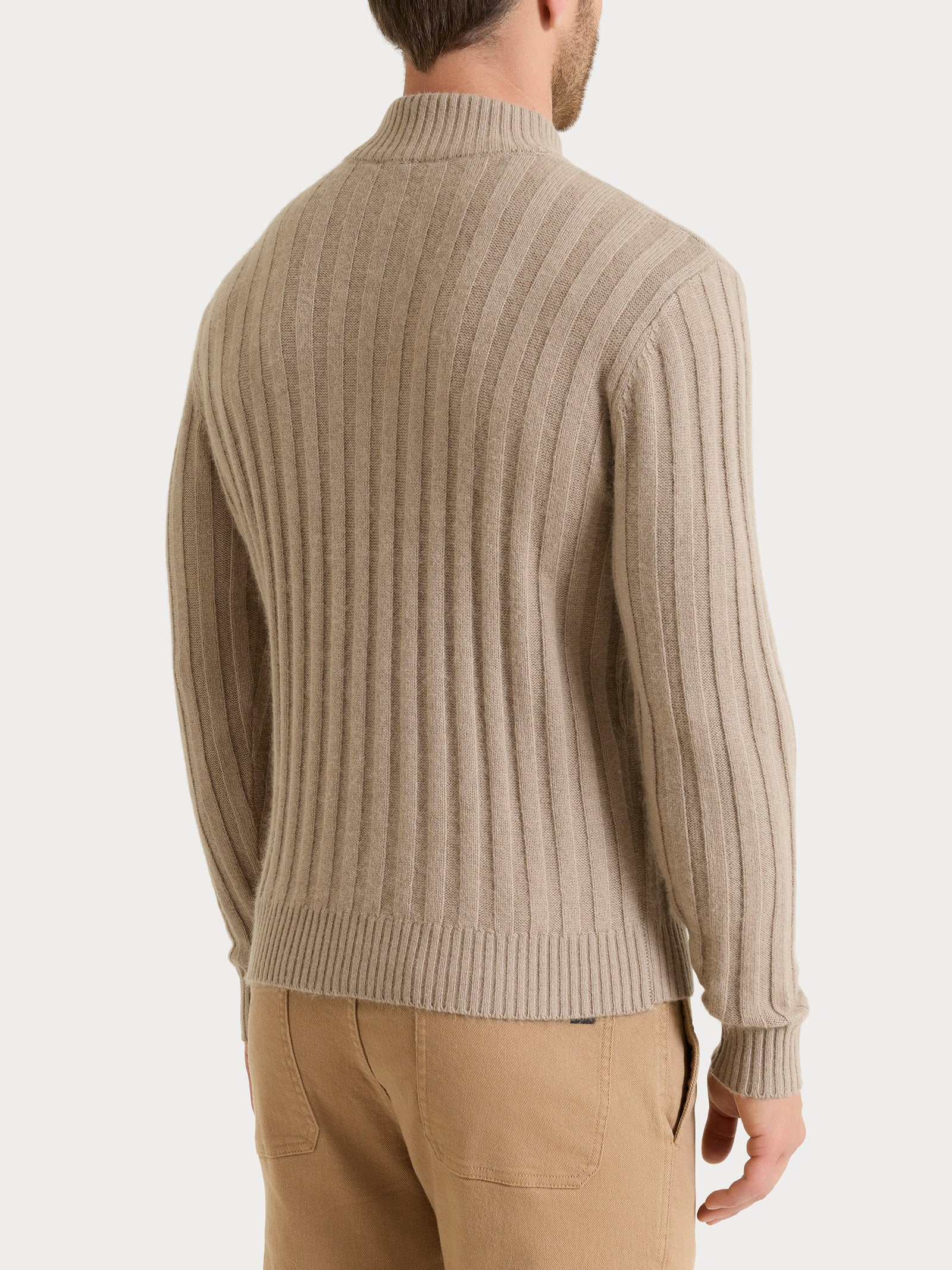 Lupetto con costa piatta in Natural Soft  - Glace' Mel. - Image 2